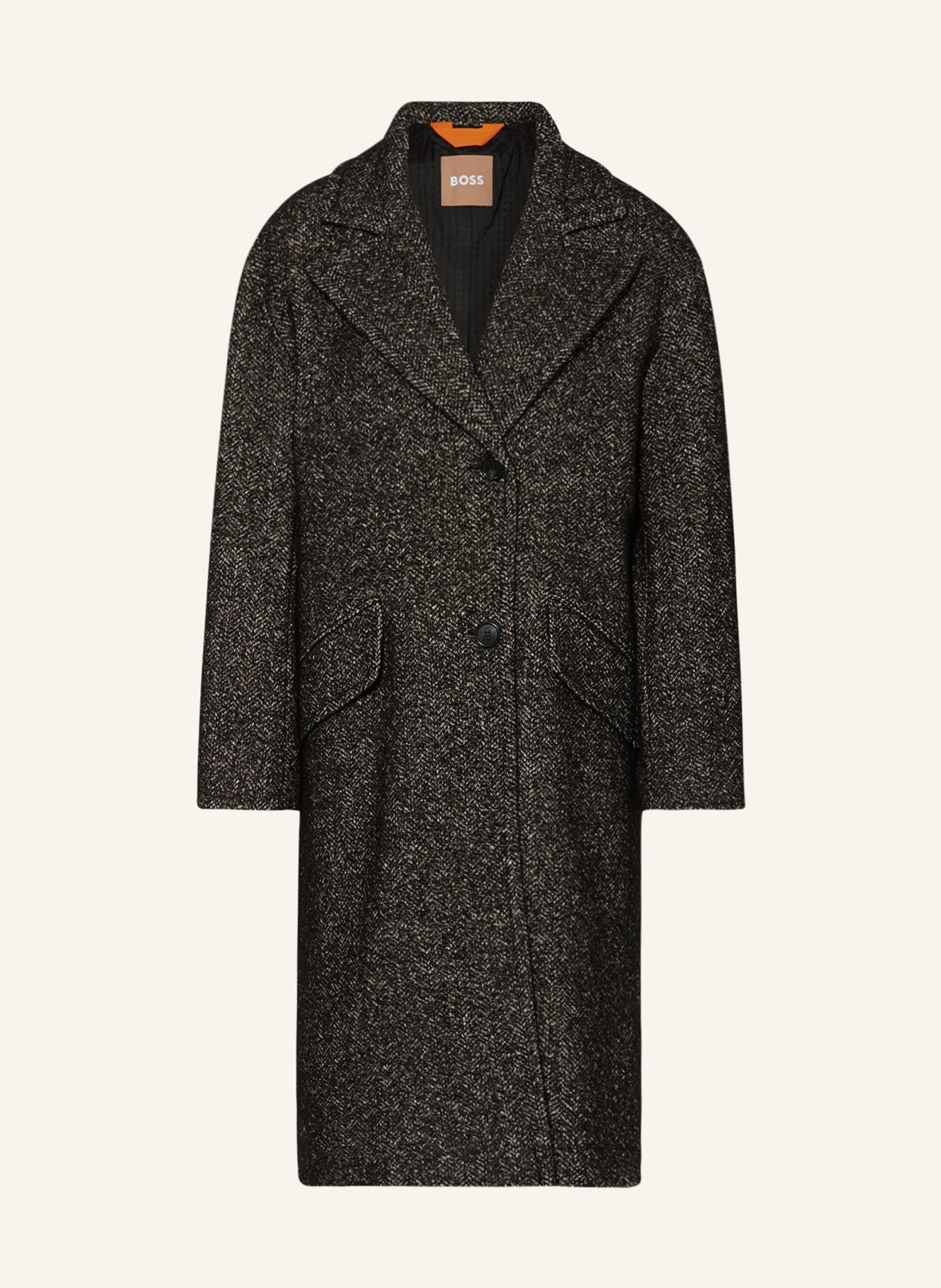 BOSS Tweed coat COVANA, Color: DARK GRAY/ CAMEL/ ECRU (Image 1)