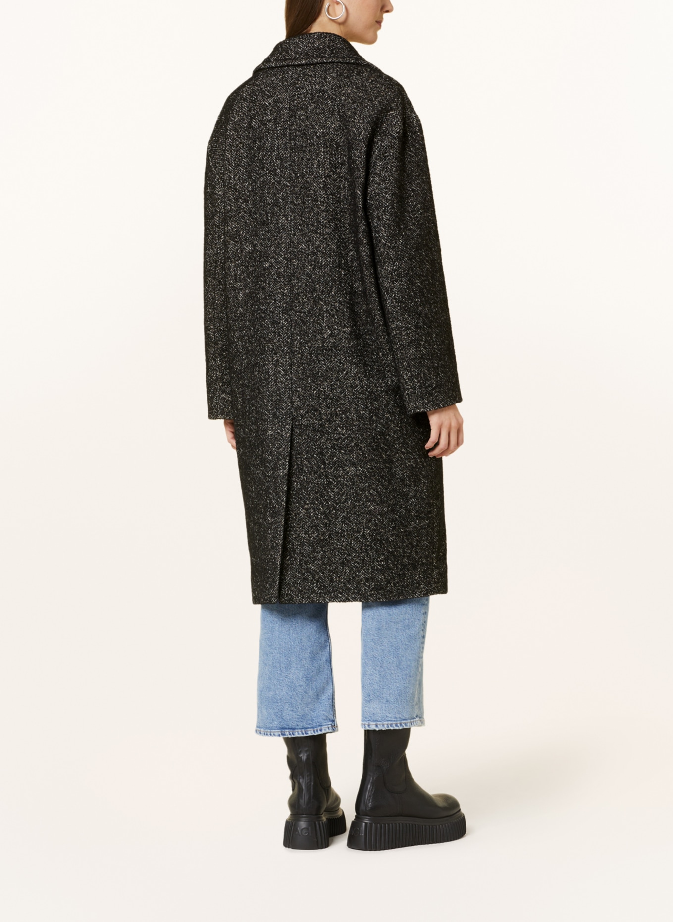 BOSS Tweed coat COVANA, Color: DARK GRAY/ CAMEL/ ECRU (Image 3)