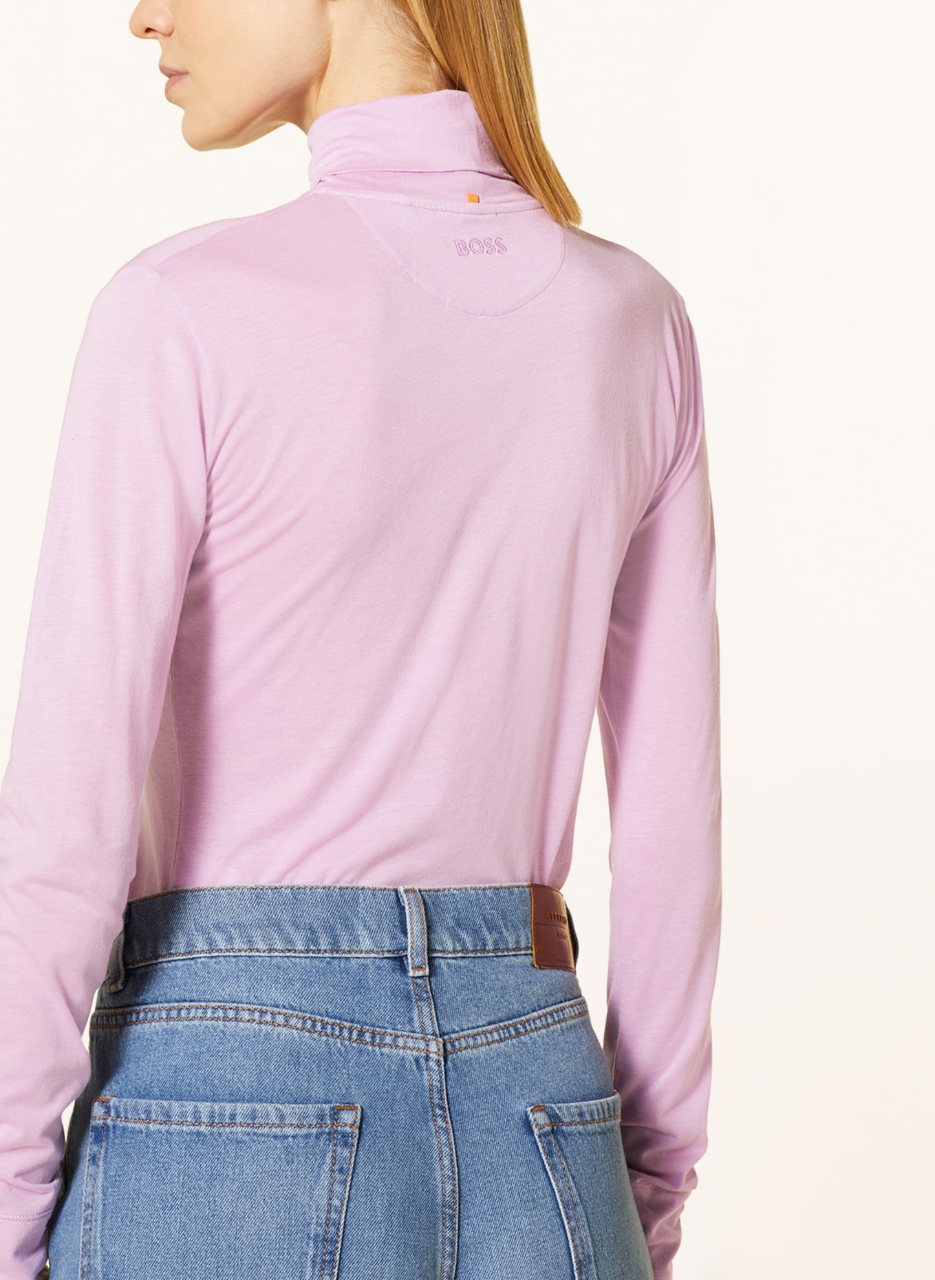 BOSS Turtleneck shirt EMERIE, Color: LIGHT PURPLE (Image 4)