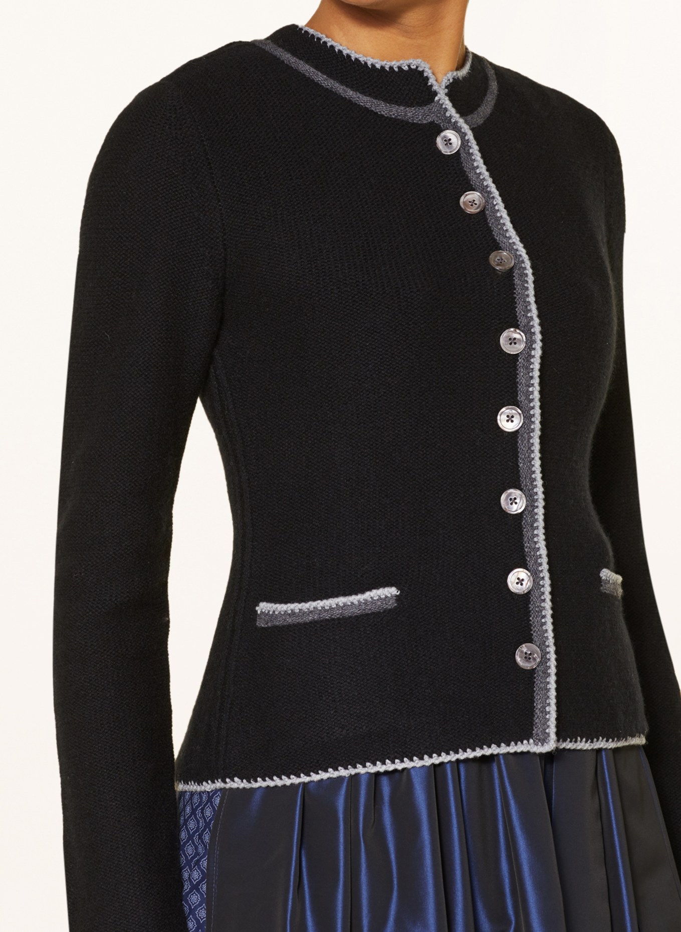 Johann & Johanna Knitted alpine jacket with cashmere, Color: BLACK (Image 5)