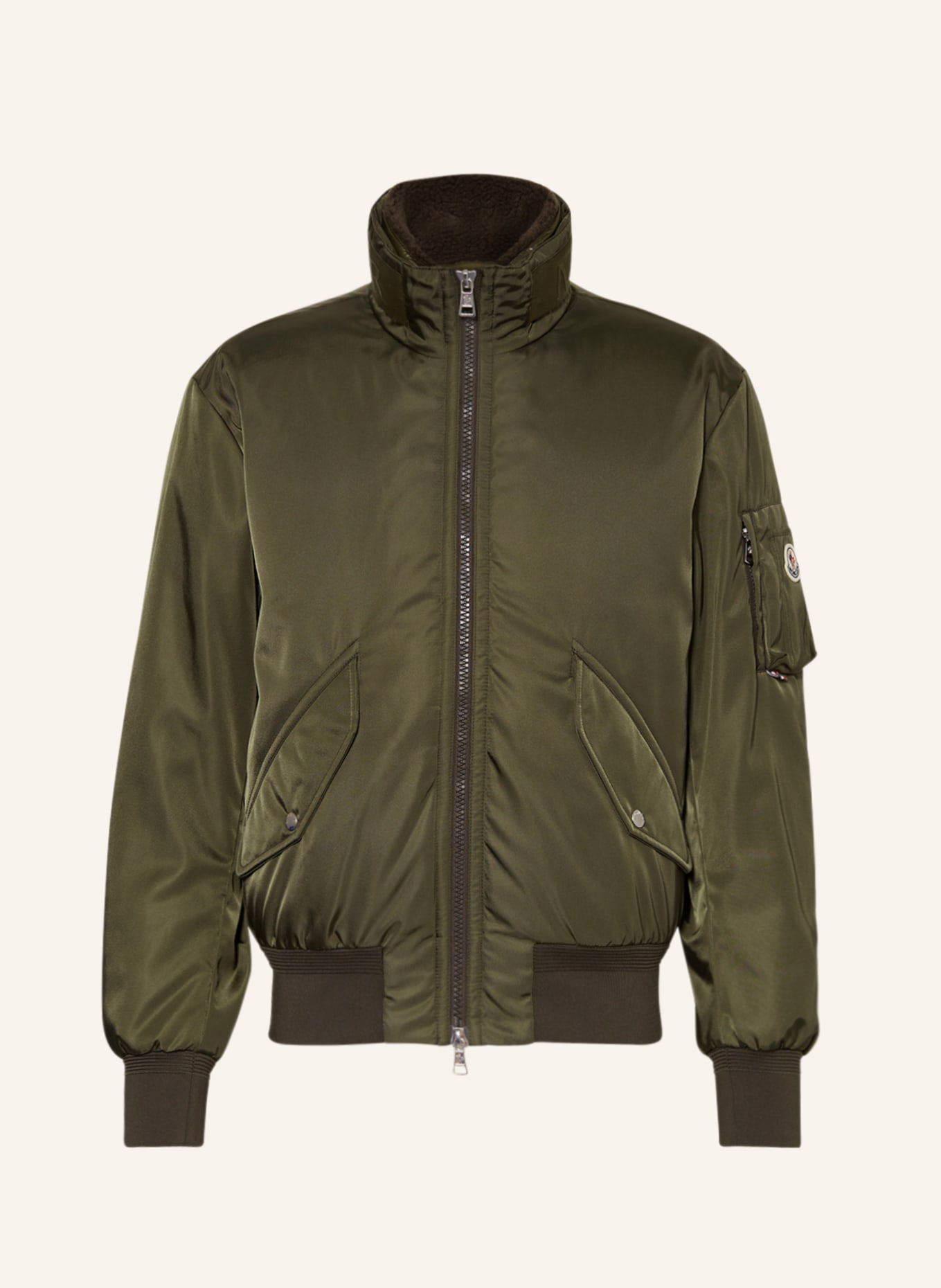 MONCLER 3-in-1 down jacket TIMUR with teddy, Color: GREEN (Image 1)