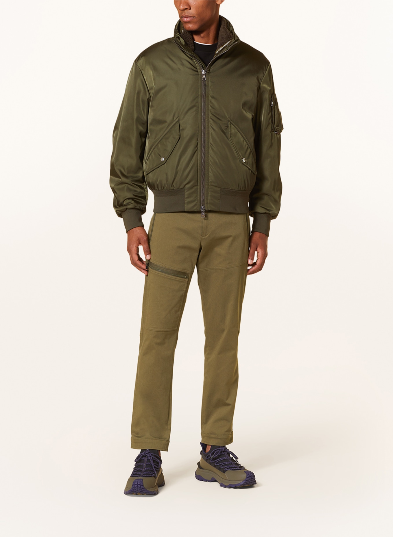MONCLER 3-in-1 down jacket TIMUR with teddy, Color: GREEN (Image 3)