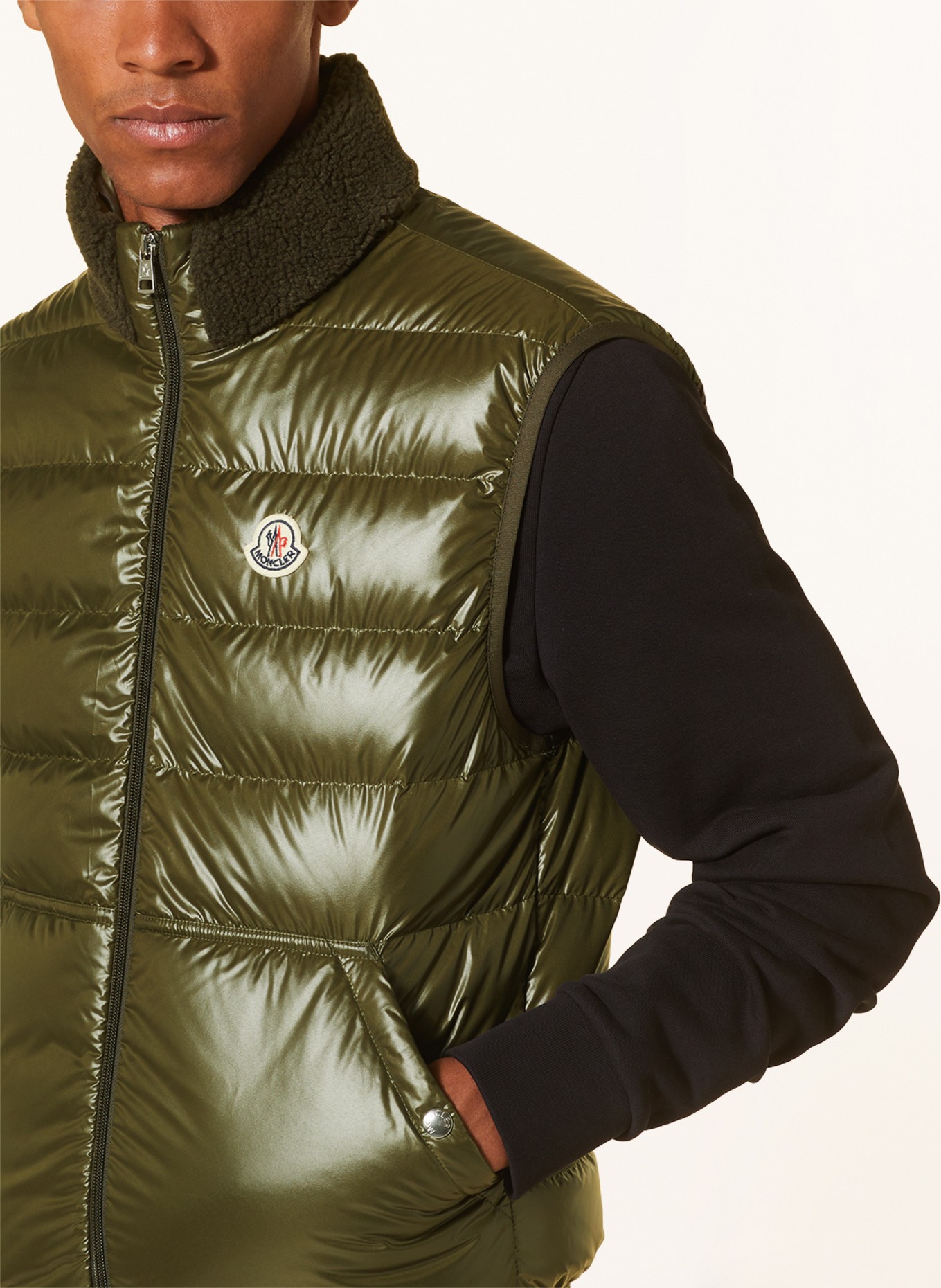 MONCLER 3-in-1 down jacket TIMUR with teddy, Color: GREEN (Image 7)