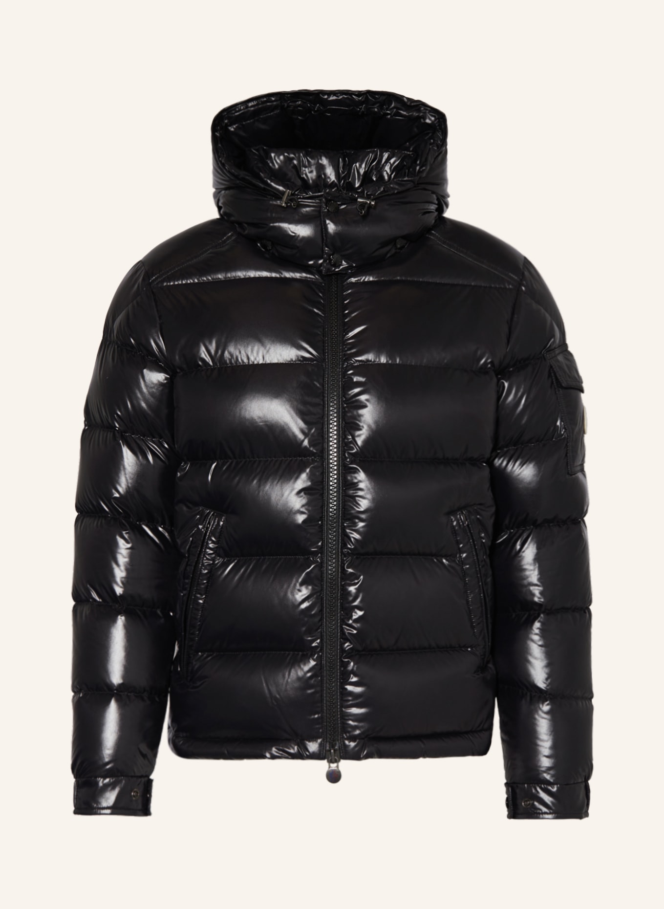 MONCLER Daunenjacke MAYA mit abnehmbarer Kapuze: SCHWARZ