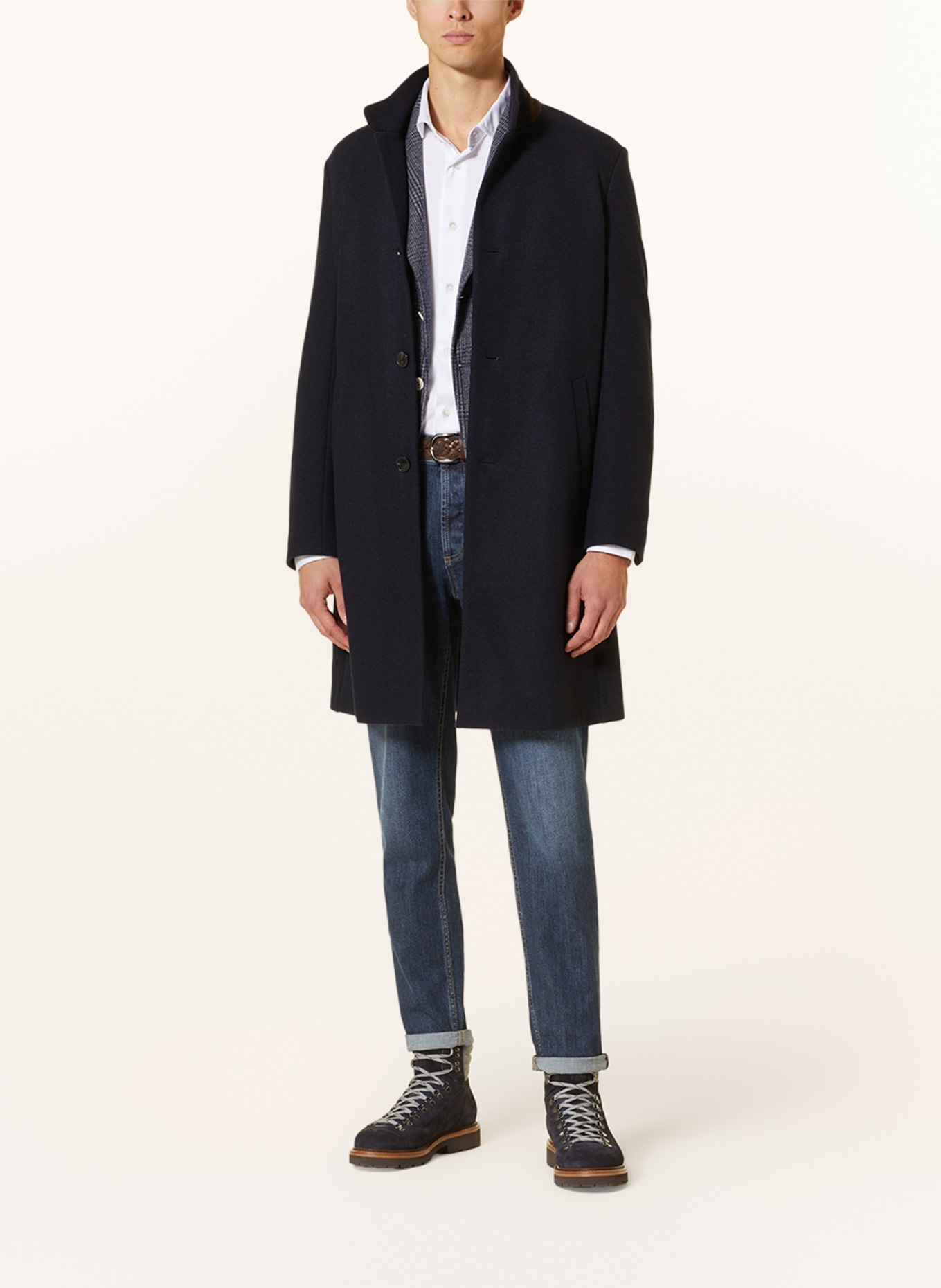manzoni 24 Cashmere coat, Color: DARK BLUE (Image 2)