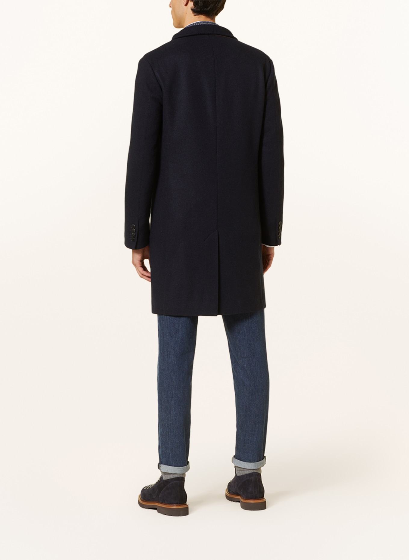 manzoni 24 Cashmere coat, Color: DARK BLUE (Image 3)