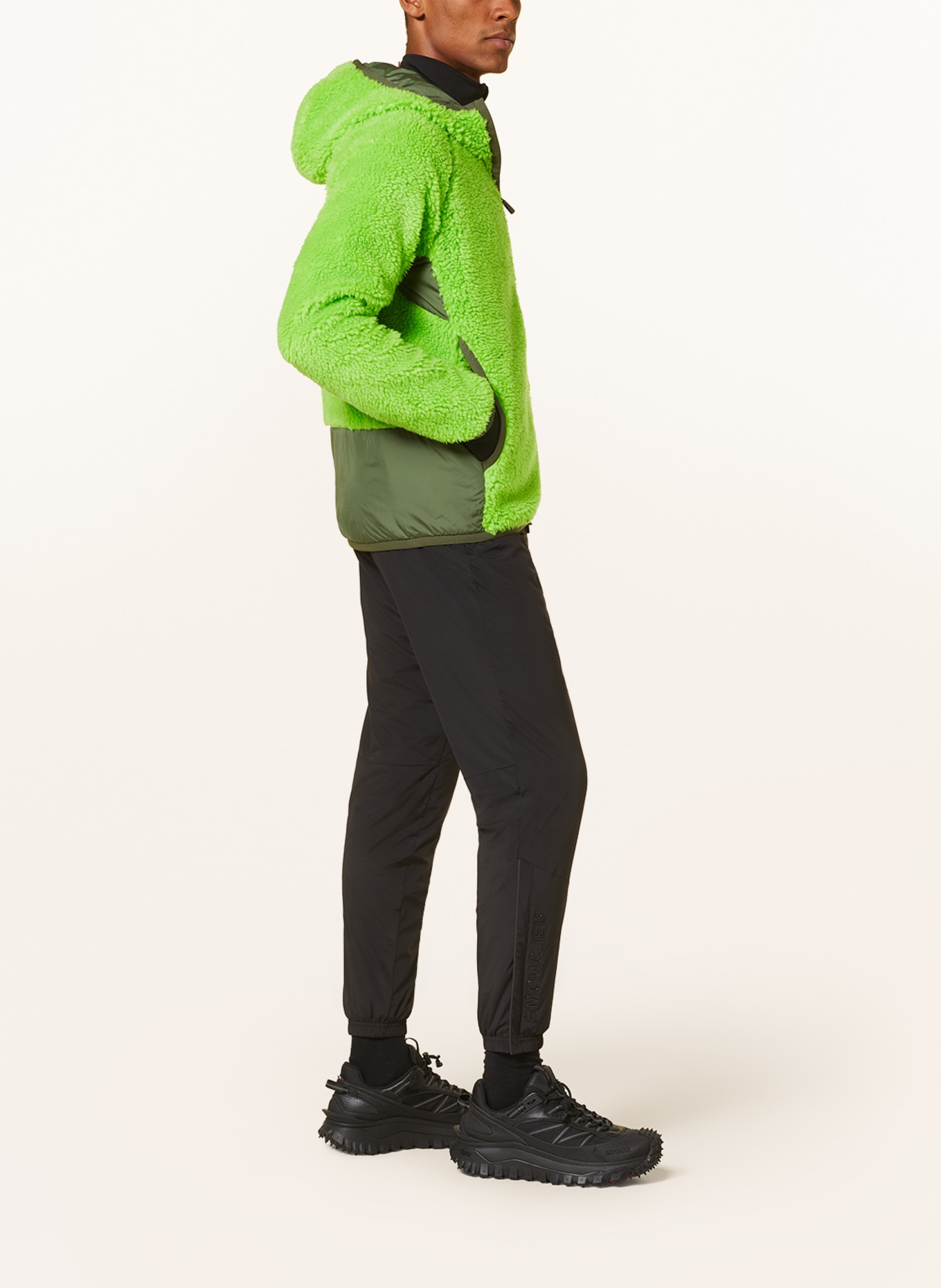 MONCLER GRENOBLE Teddy jacket, Color: NEON GREEN/ KHAKI (Image 4)