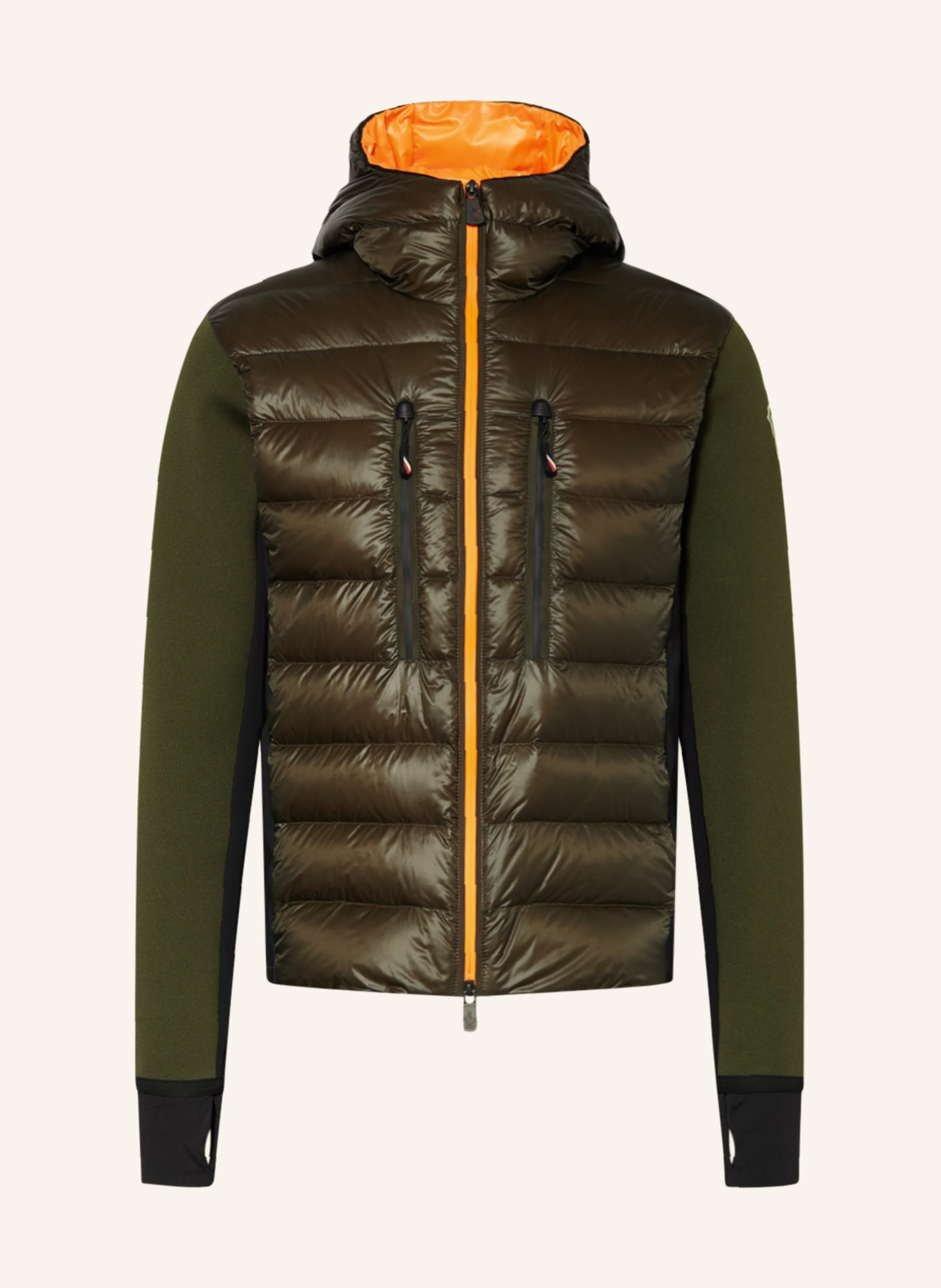 MONCLER GRENOBLE Lightweight down jacket in mixed materials
