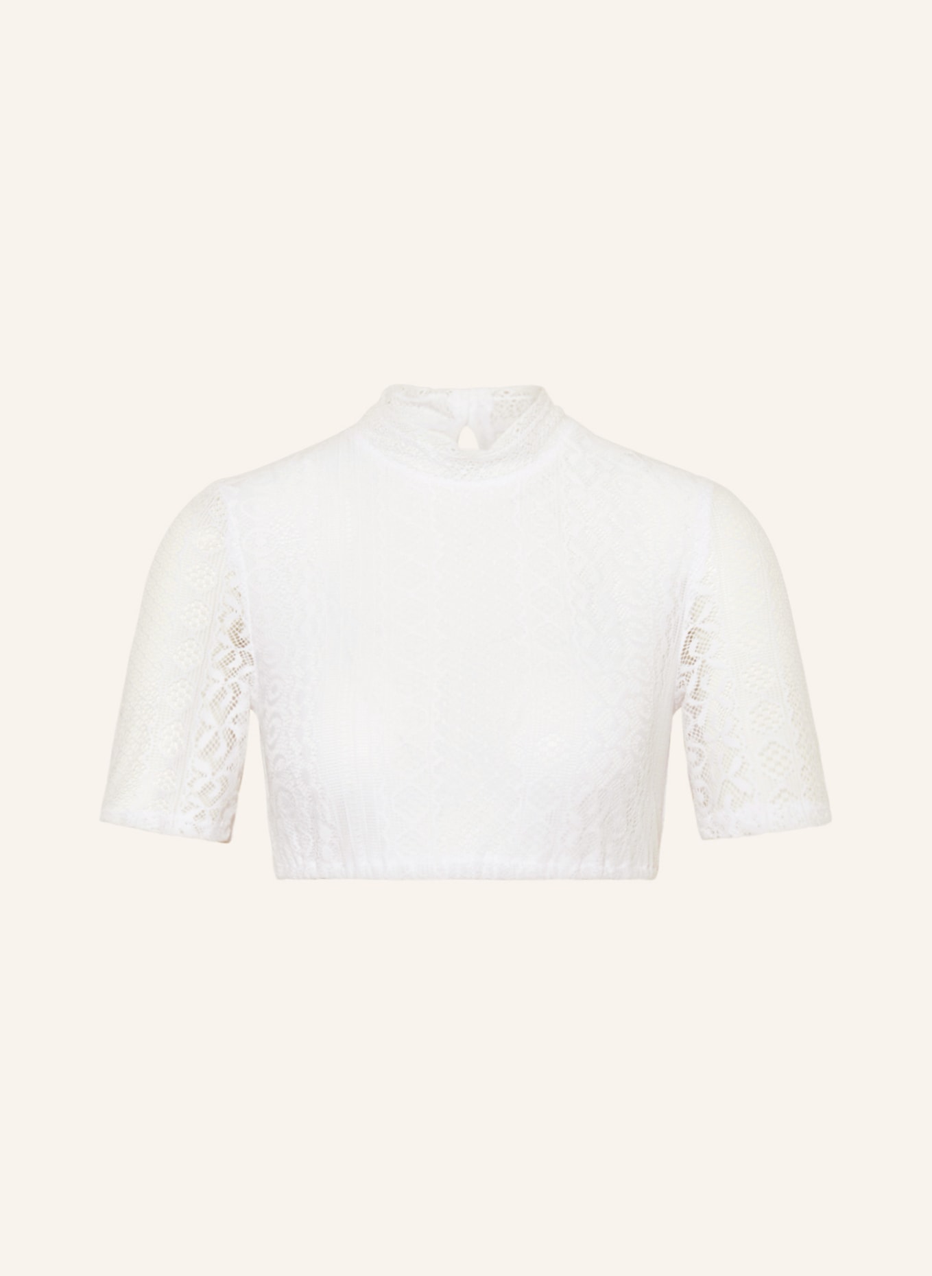 WALDORFF Dirndl blouse made of lace, Color: WHITE (Image 1)