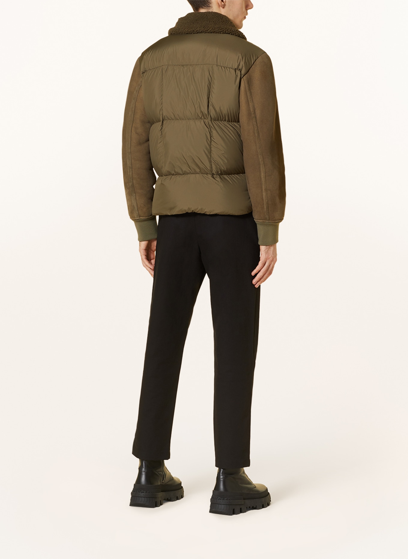 MONCLER Down jacket GERS in mixed materials, Color: KHAKI (Image 3)