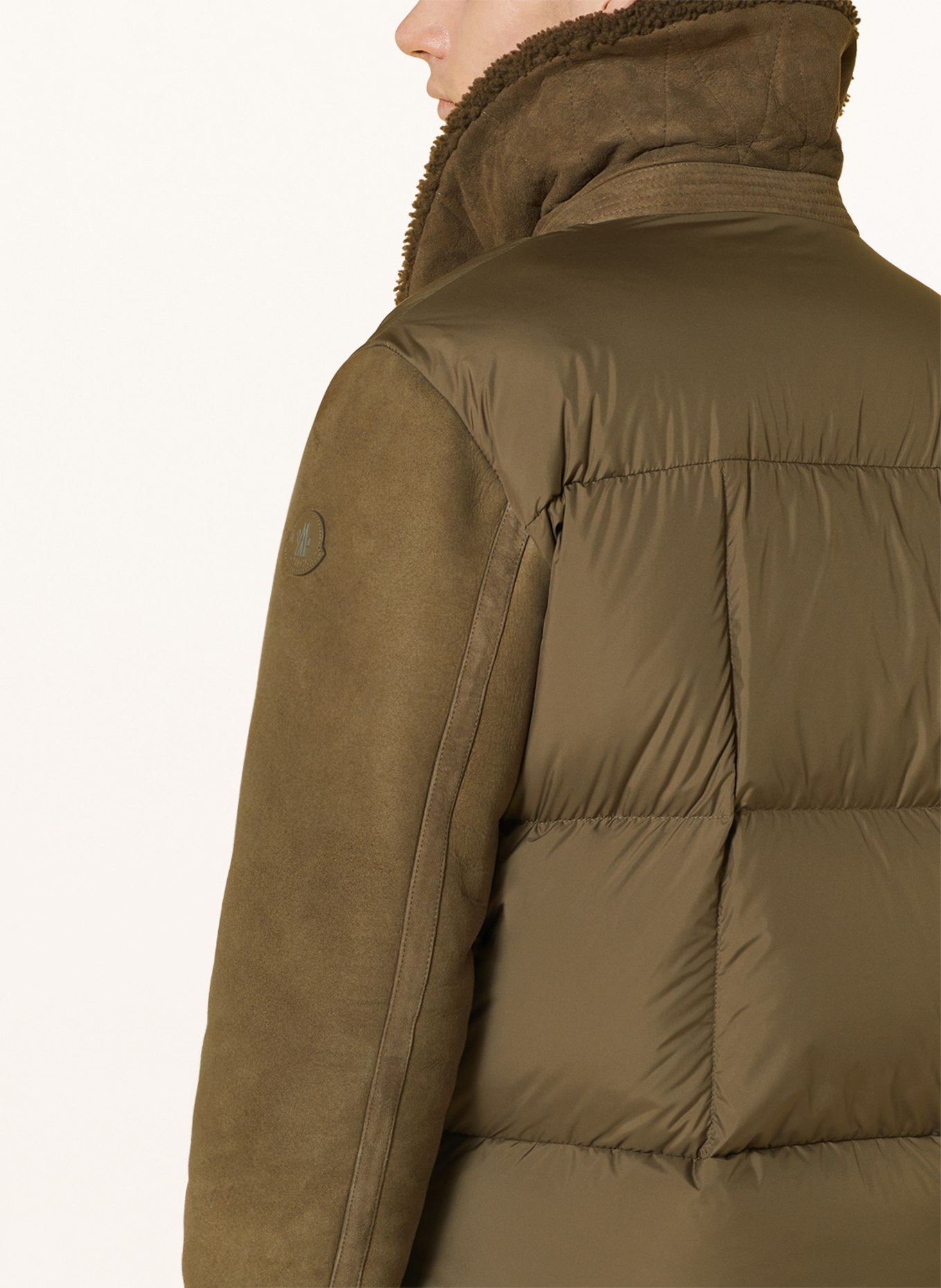 MONCLER Down jacket GERS in mixed materials, Color: KHAKI (Image 5)
