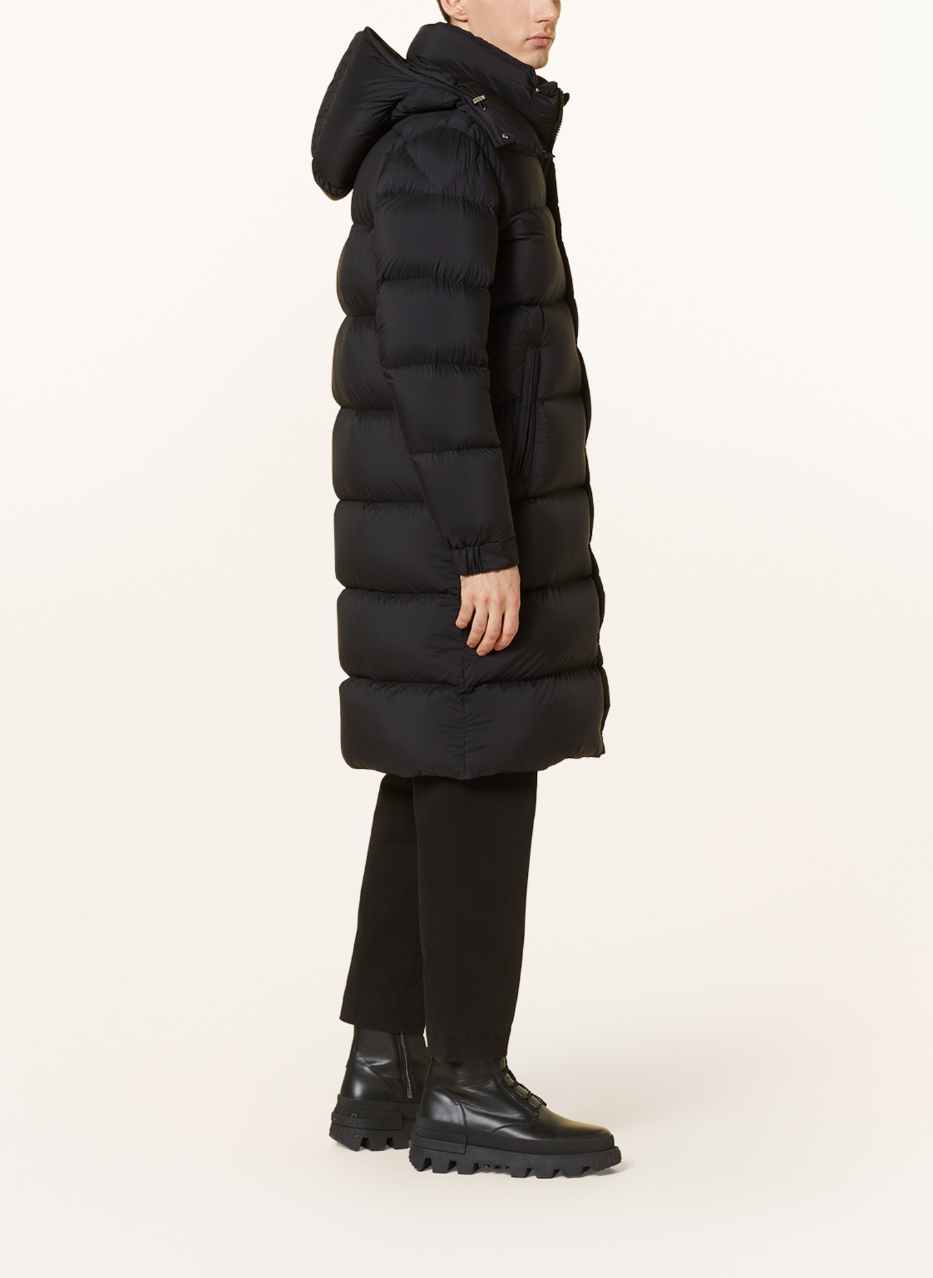 MONCLER Péřový kabát HANOVERIAN s odnímatelnou kapucí, Barva: ČERNÁ (Obrázek 4)