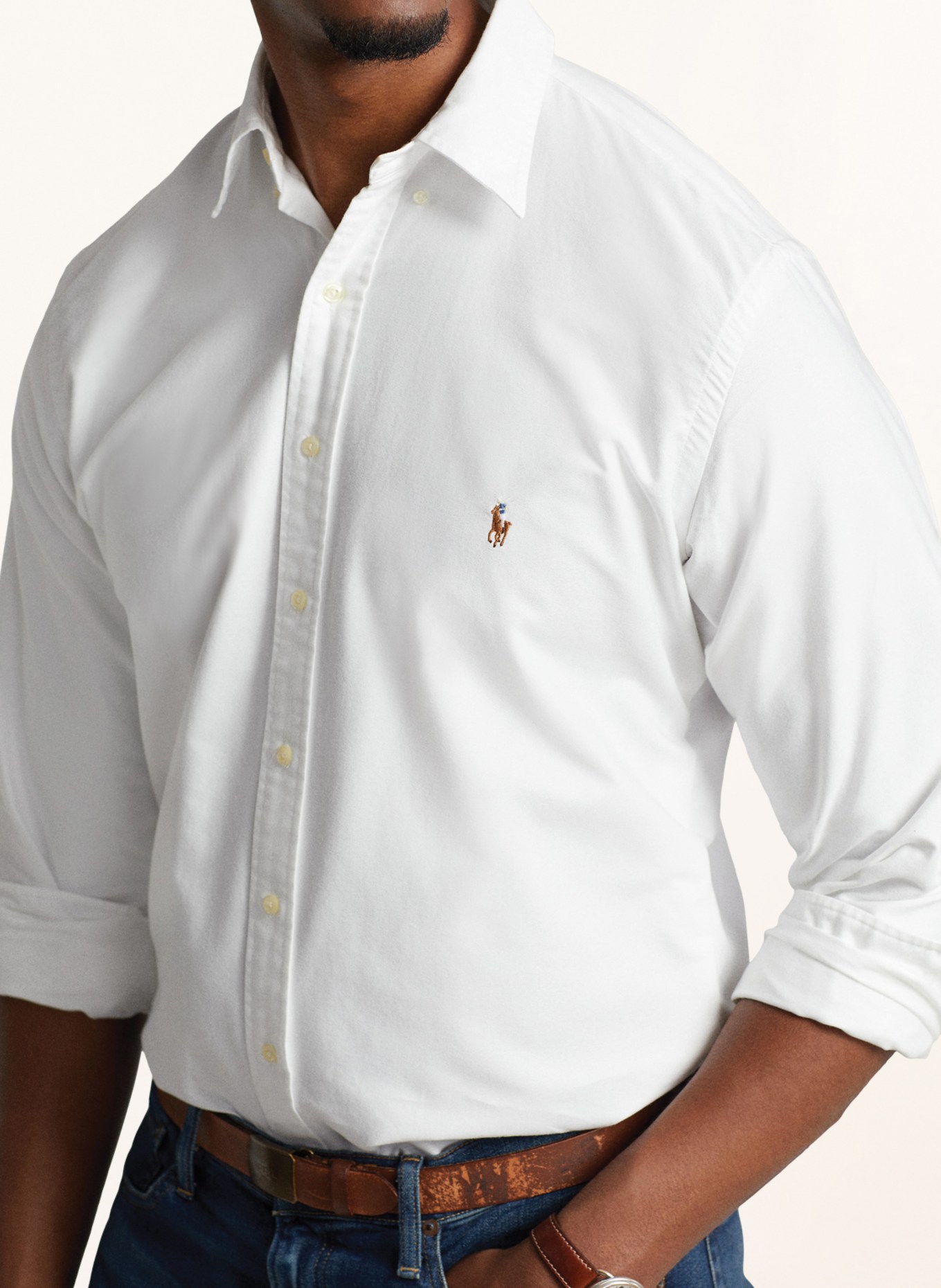 POLO RALPH LAUREN Big & Tall Oxford shirt core fit, Color: WHITE (Image 4)