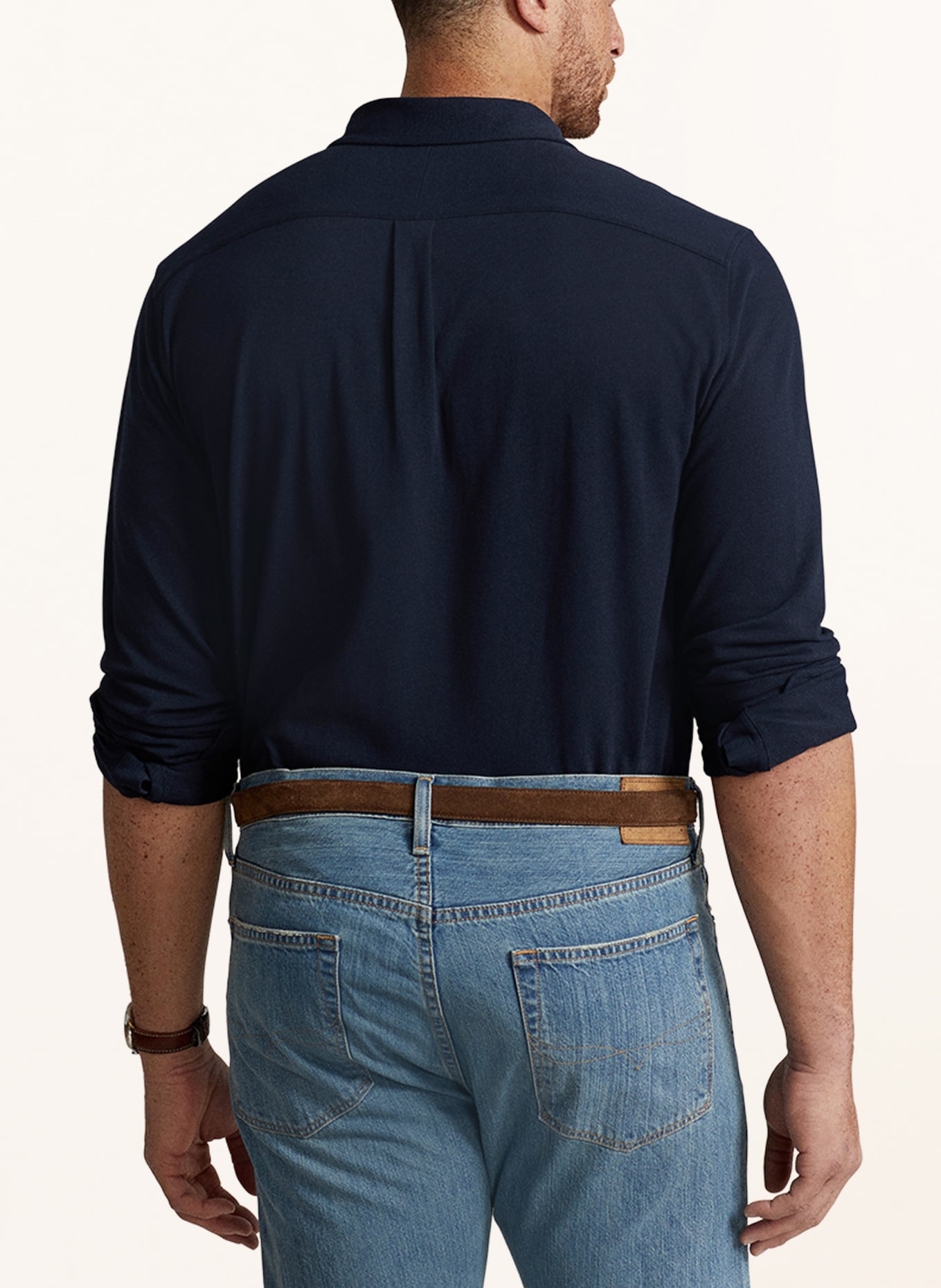POLO RALPH LAUREN Big & Tall Piqué-Hemd: DUNKELBLAU