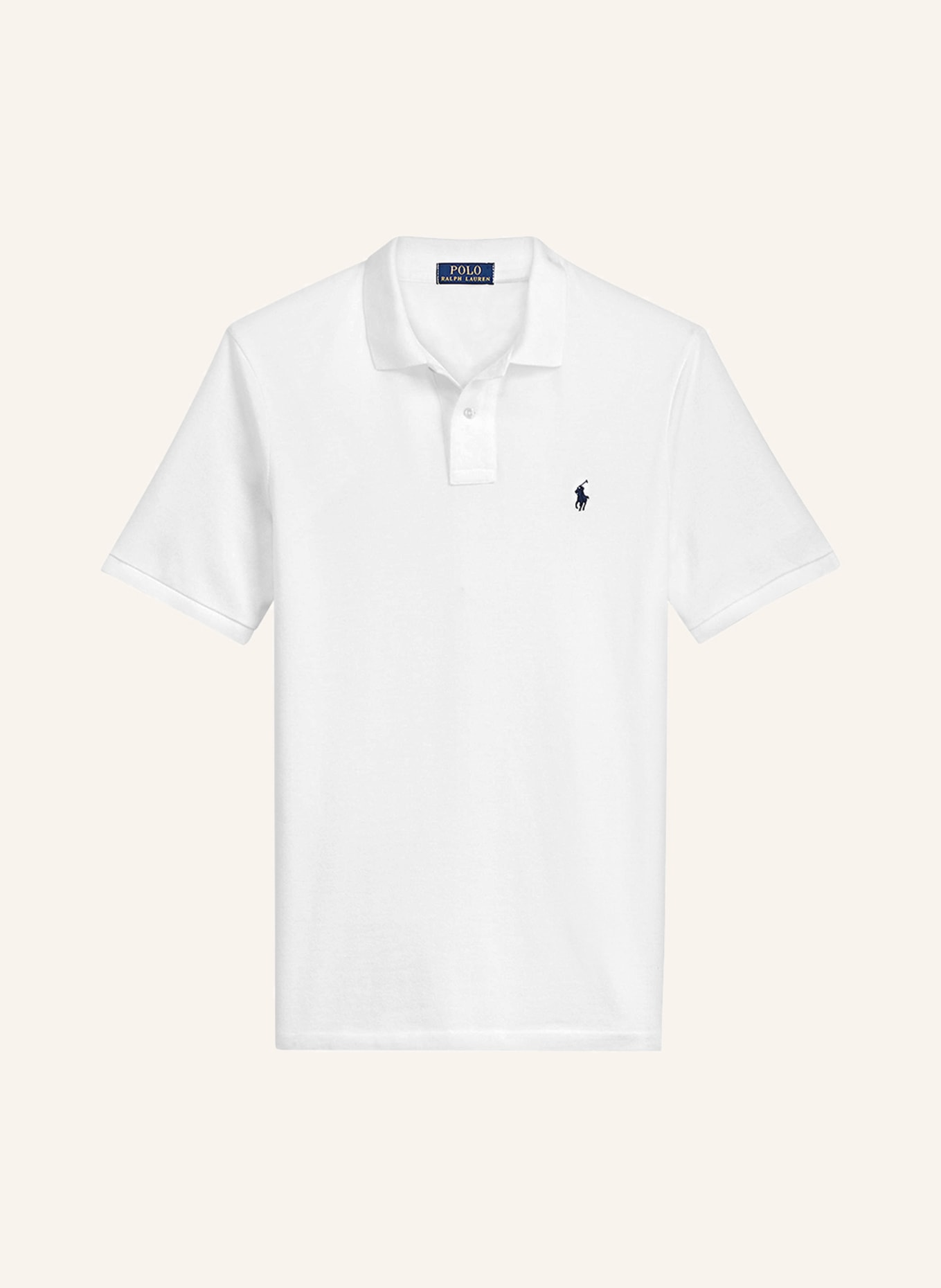 POLO RALPH LAUREN Big & Tall Piqué-Poloshirt, Farbe: WEISS (Bild 1)