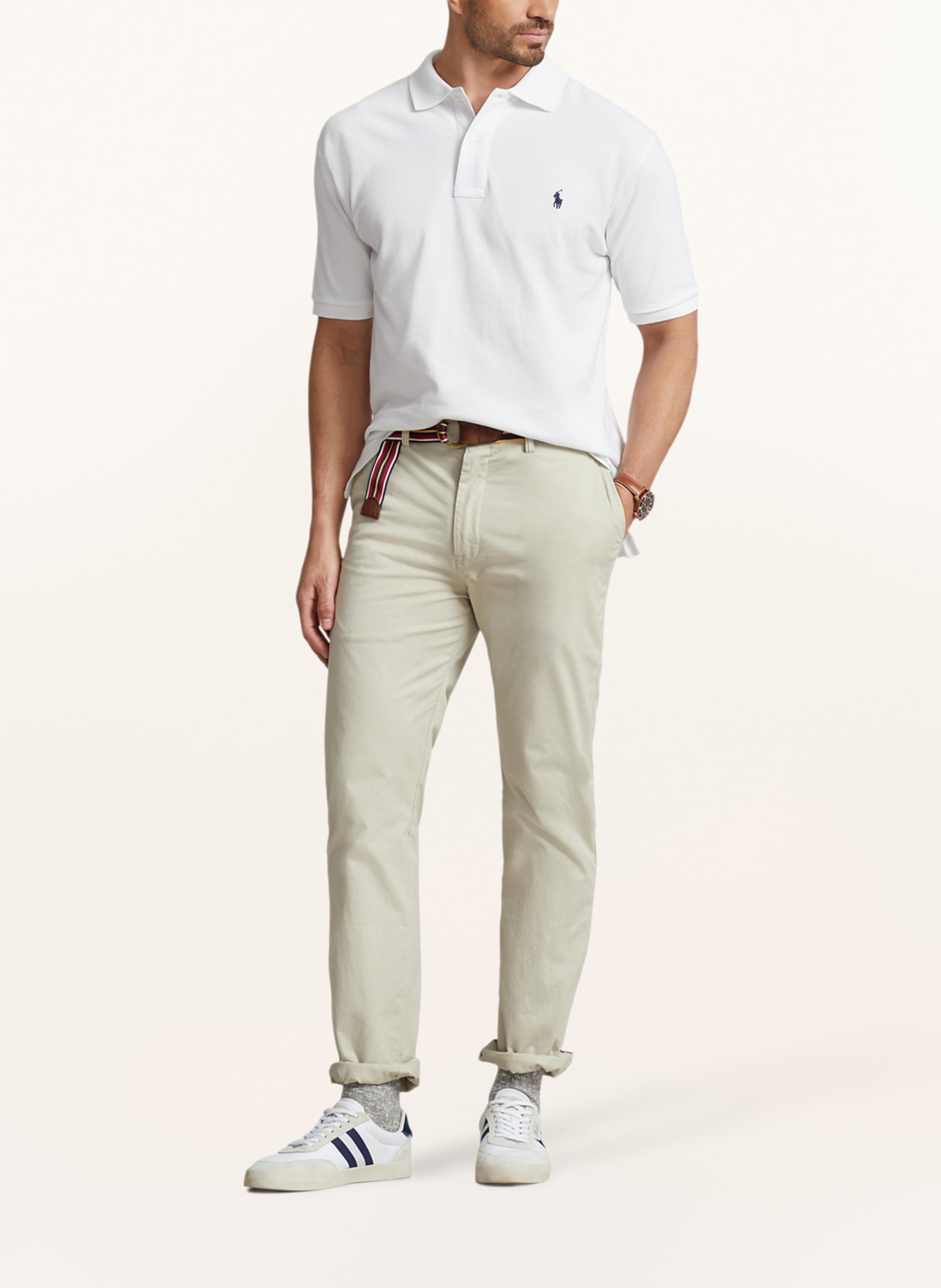 POLO RALPH LAUREN Big & Tall Piqué polo shirt, Color: WHITE (Image 2)