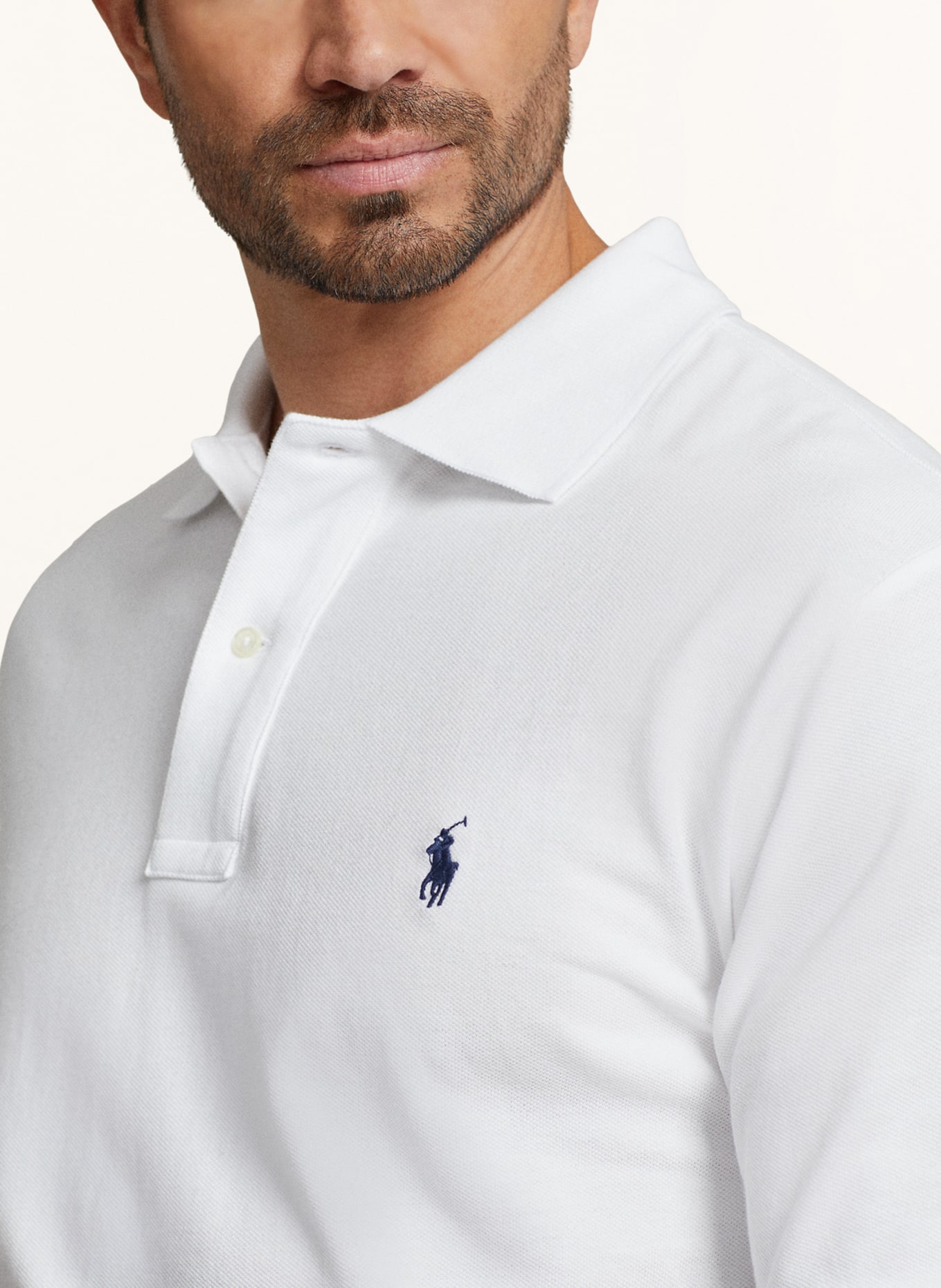 POLO RALPH LAUREN Big & Tall Piqué polo shirt, Color: WHITE (Image 4)