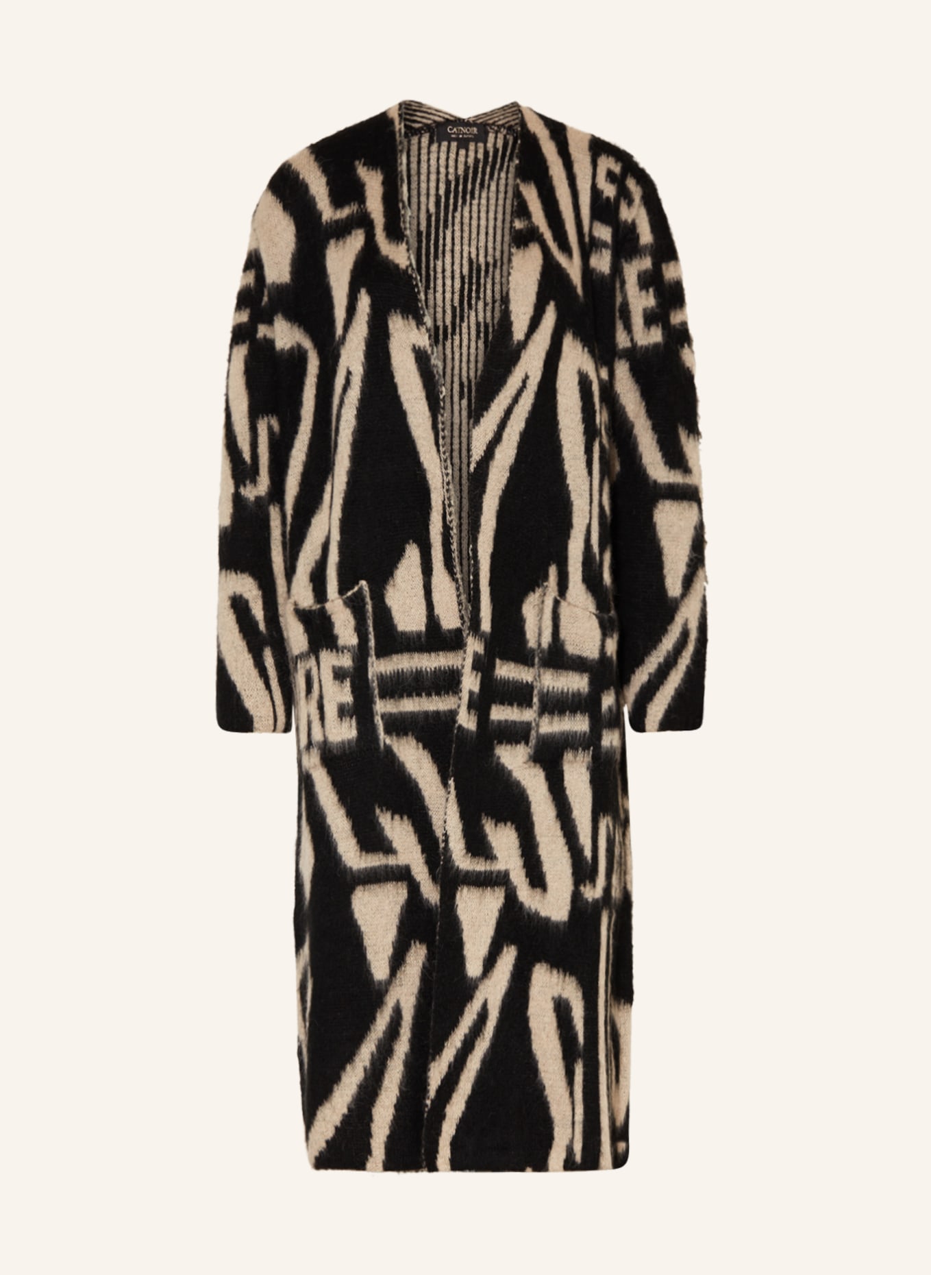 CATNOIR Knit cardigan with mohair, Color: BLACK/ BEIGE (Image 1)