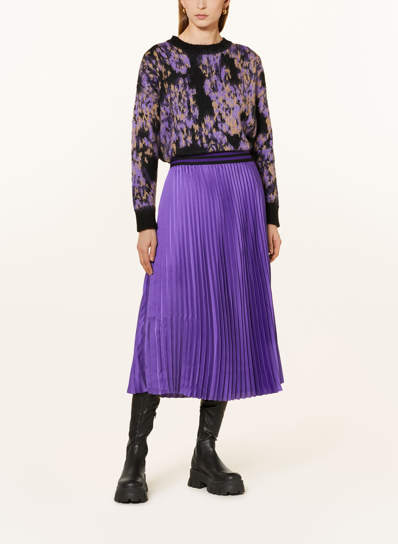 CATNOIR Pullover, Farbe: HELLLILA/ SCHWARZ/ BEIGE (Bild 2)