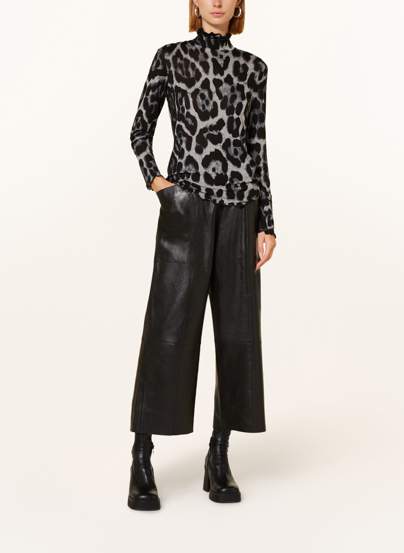lilienfels Long sleeve shirt, Color: GRAY/ BLACK (Image 2)