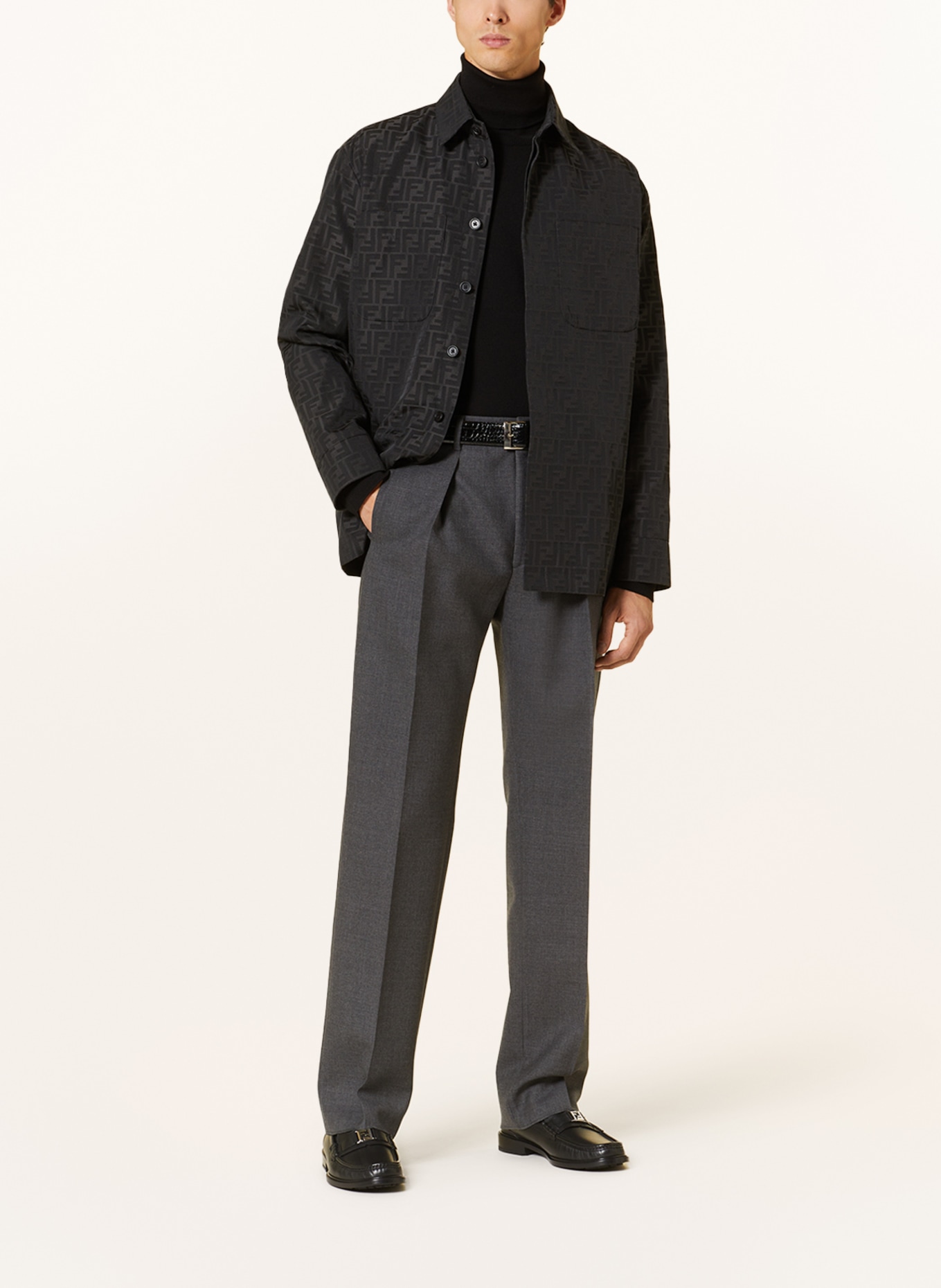 FENDI Trousers regular fit, Color: GRAY (Image 2)