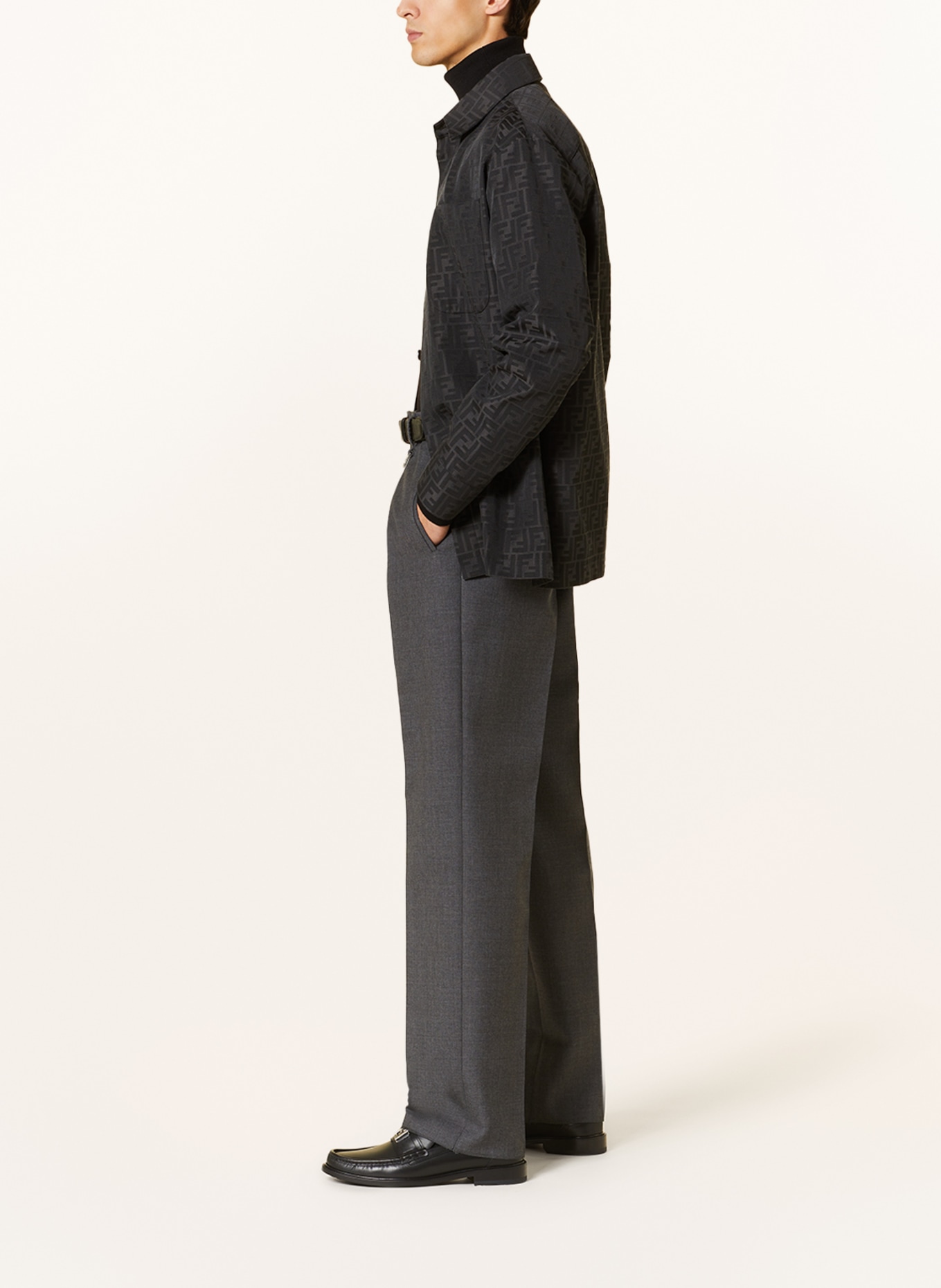 FENDI Trousers regular fit, Color: GRAY (Image 4)