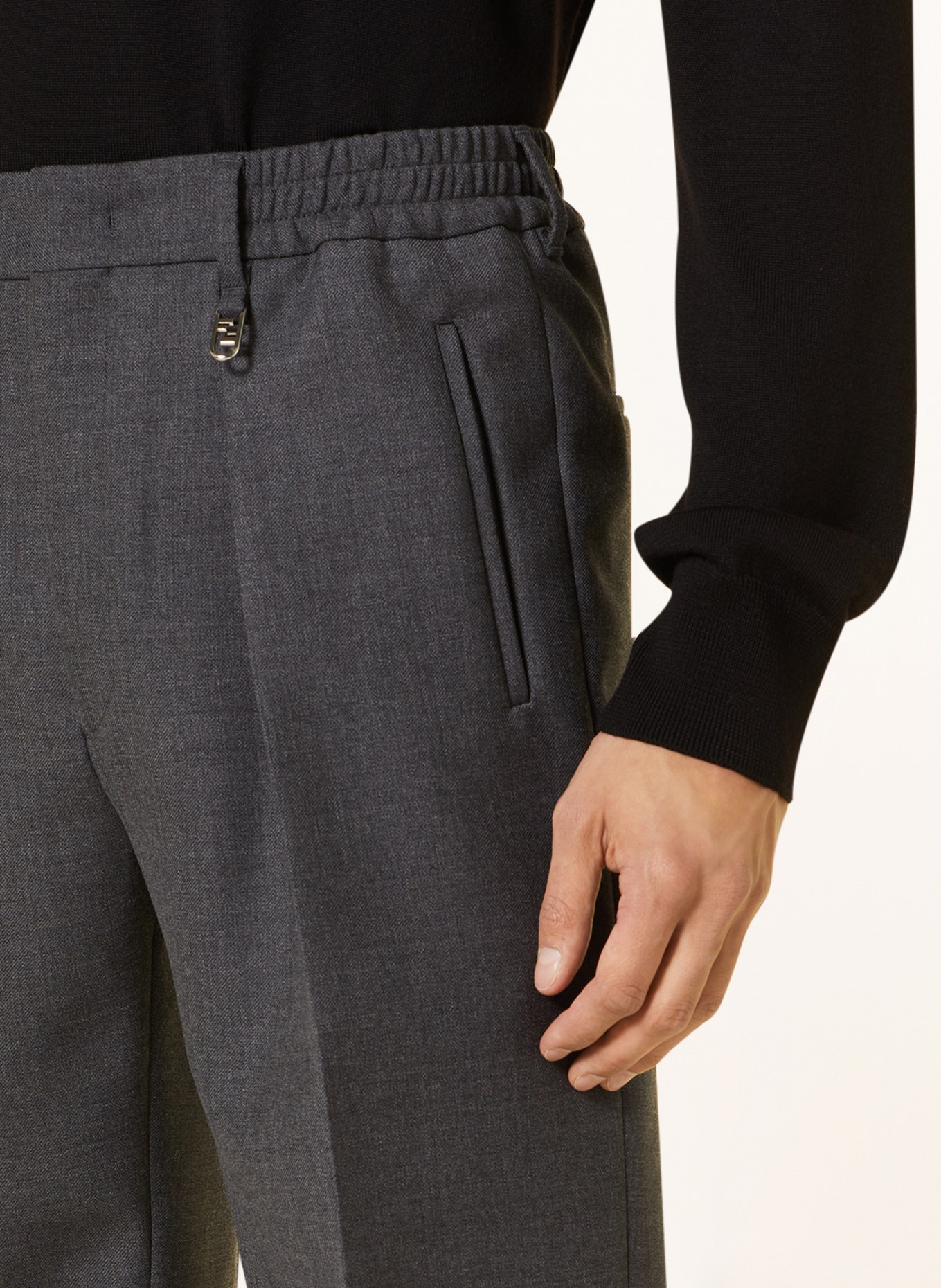 FENDI Trousers regular fit, Color: GRAY (Image 5)