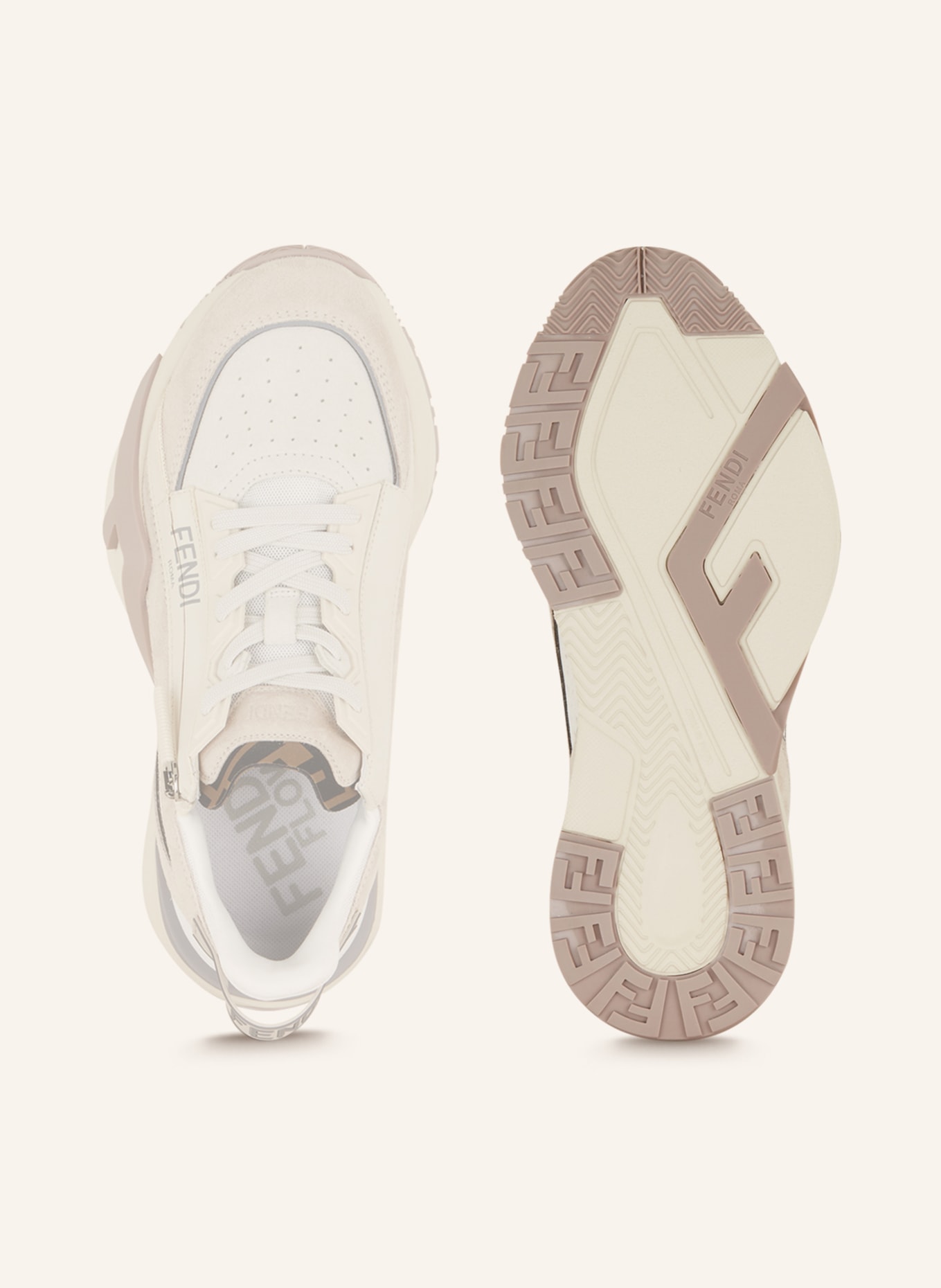 FENDI Sneakers FENDI FLOW, Color: CREAM/ WHITE (Image 5)