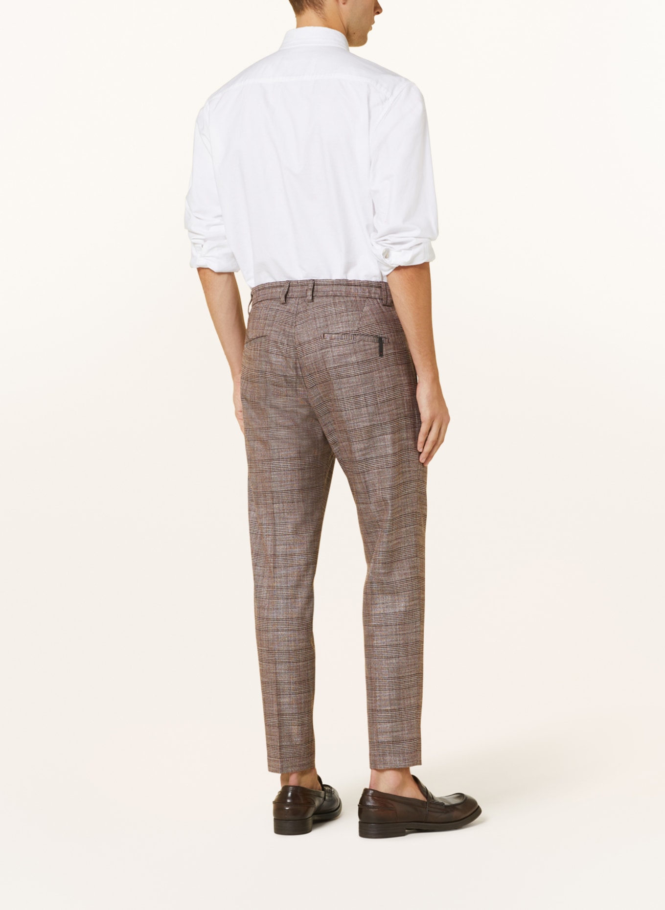 CINQUE Spodnie garniturowe CISANDO extra slim fit, Kolor: CIEMNOCZERWONY (Obrazek 4)
