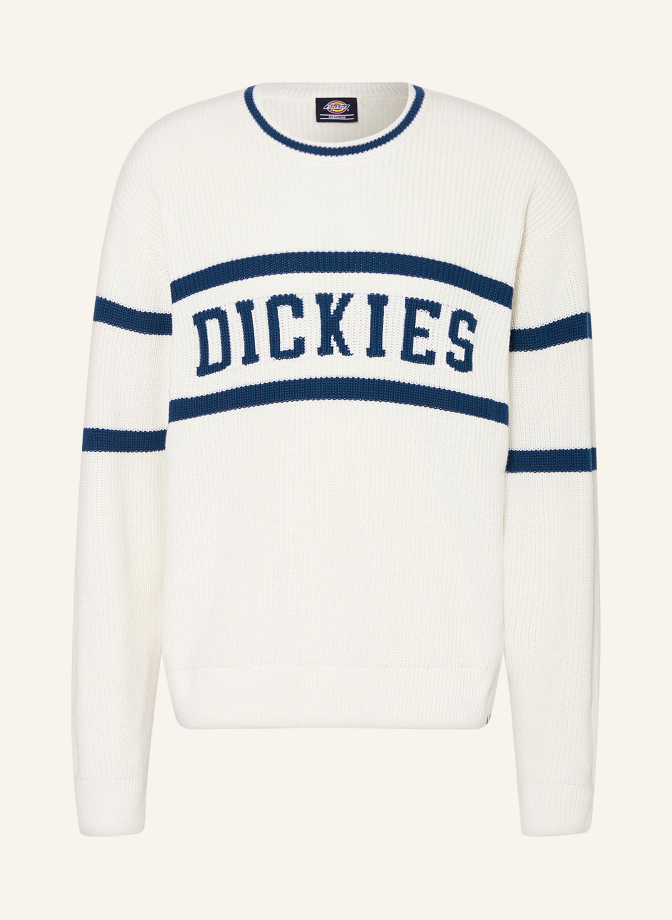 Dickies Sweater MELVERN, Color: ECRU/ DARK GREEN (Image 1)