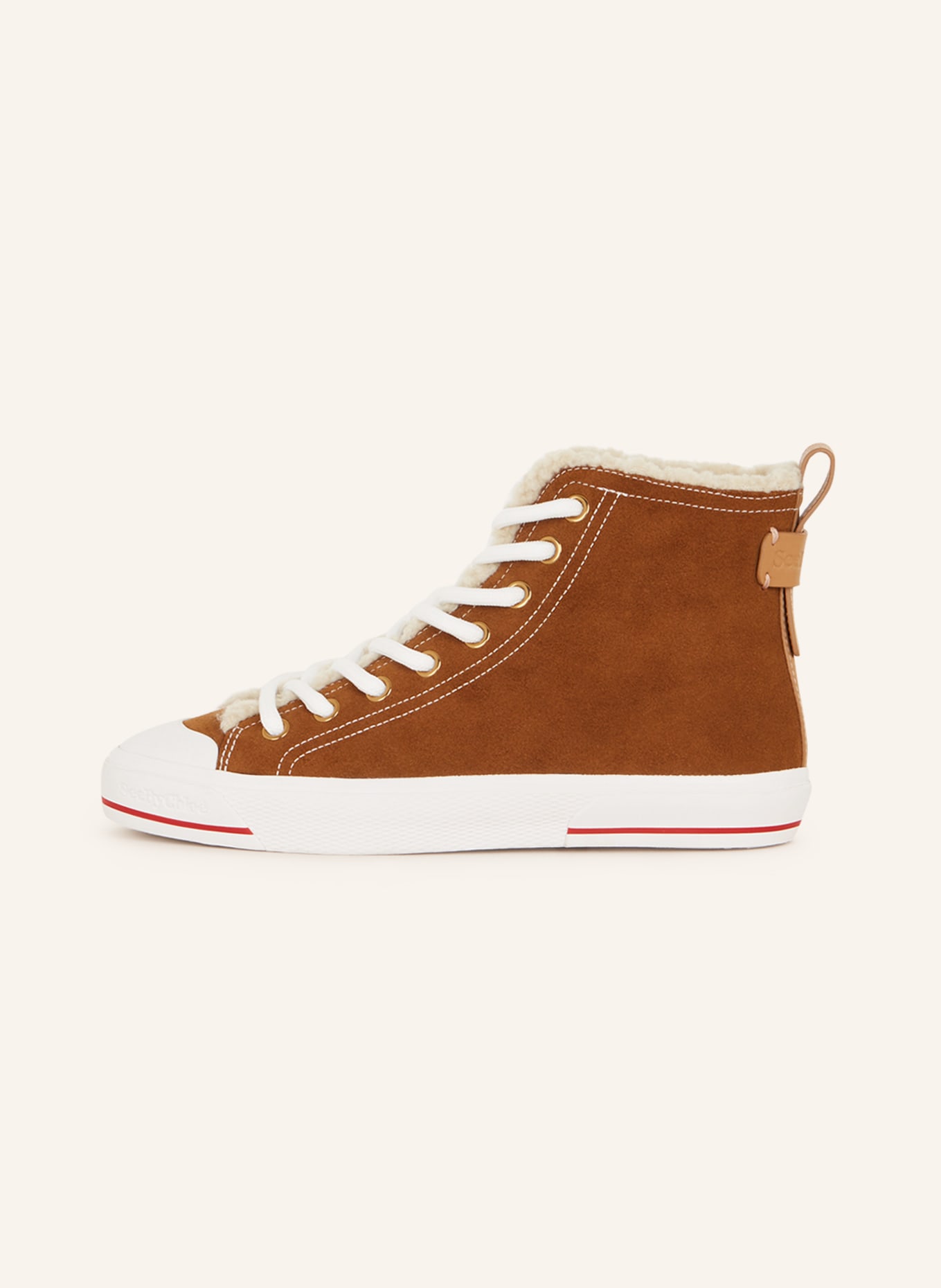 SEE BY CHLOÉ High-top sneakers ARYANA, Color: 506/123 Tobacco-Fabric Pu (Image 4)