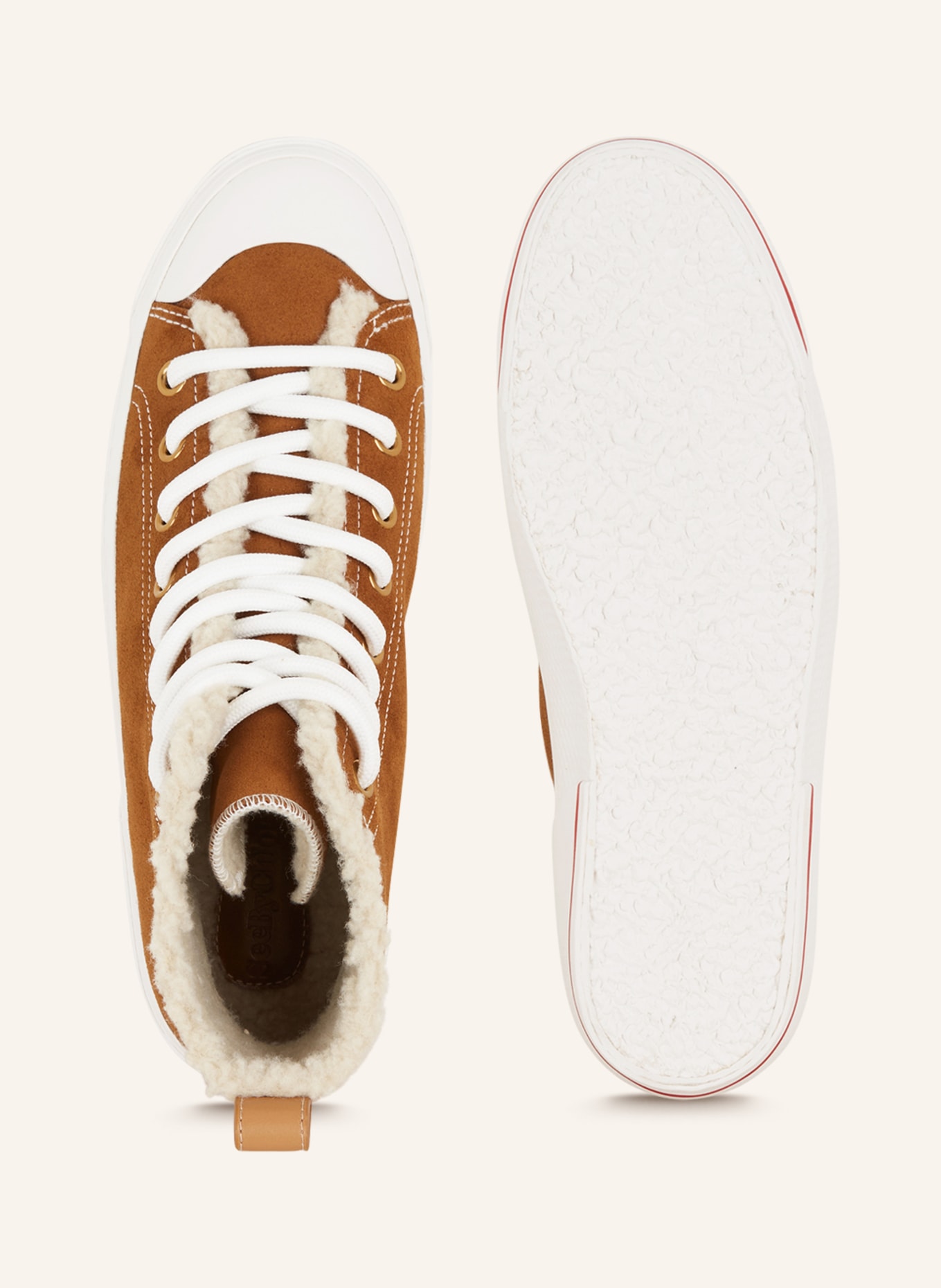 SEE BY CHLOÉ High-top sneakers ARYANA, Color: 506/123 Tobacco-Fabric Pu (Image 5)