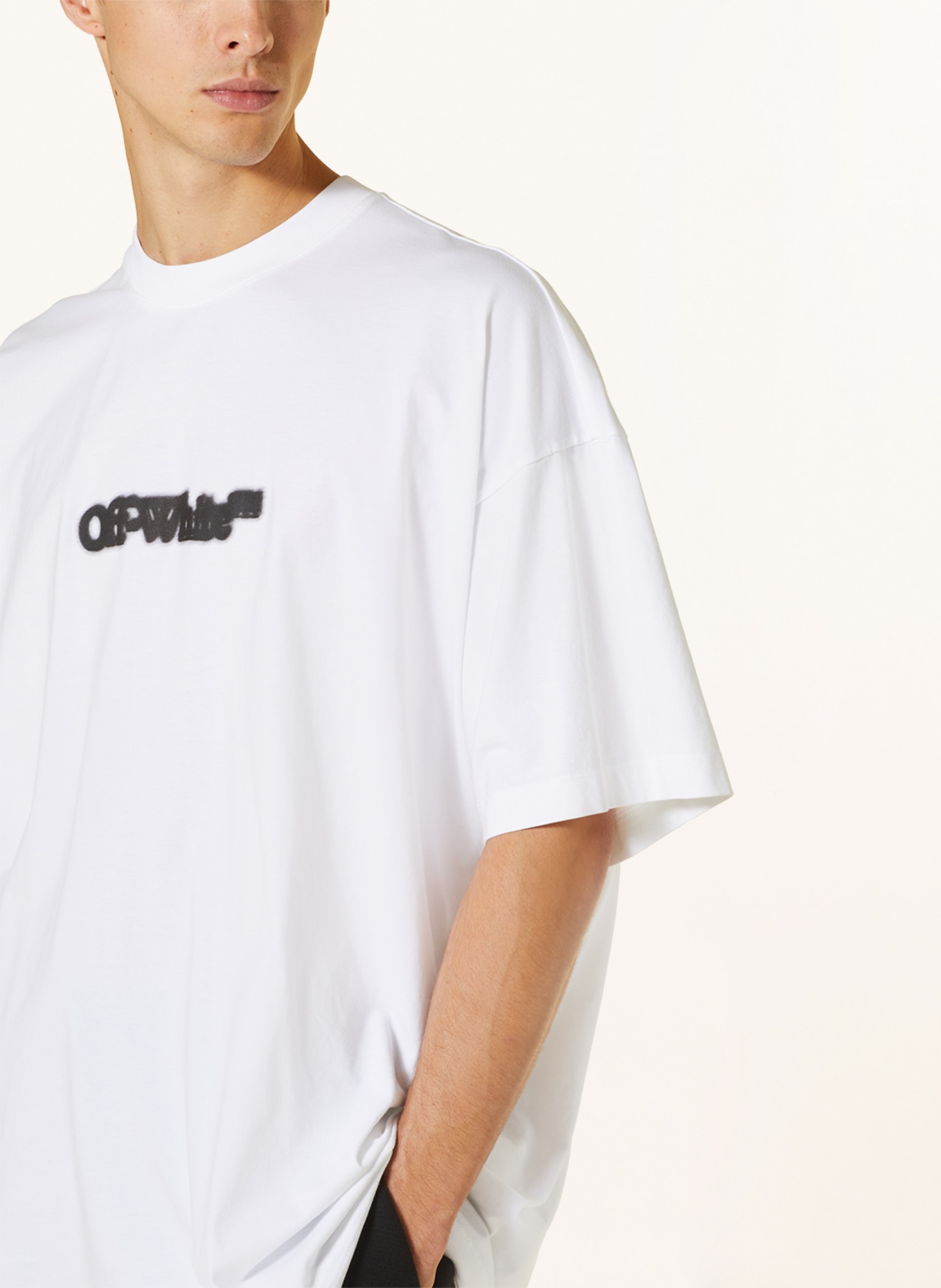 Off-White Koszulka oversize, Kolor: BIAŁY/ CZARNY (Obrazek 4)