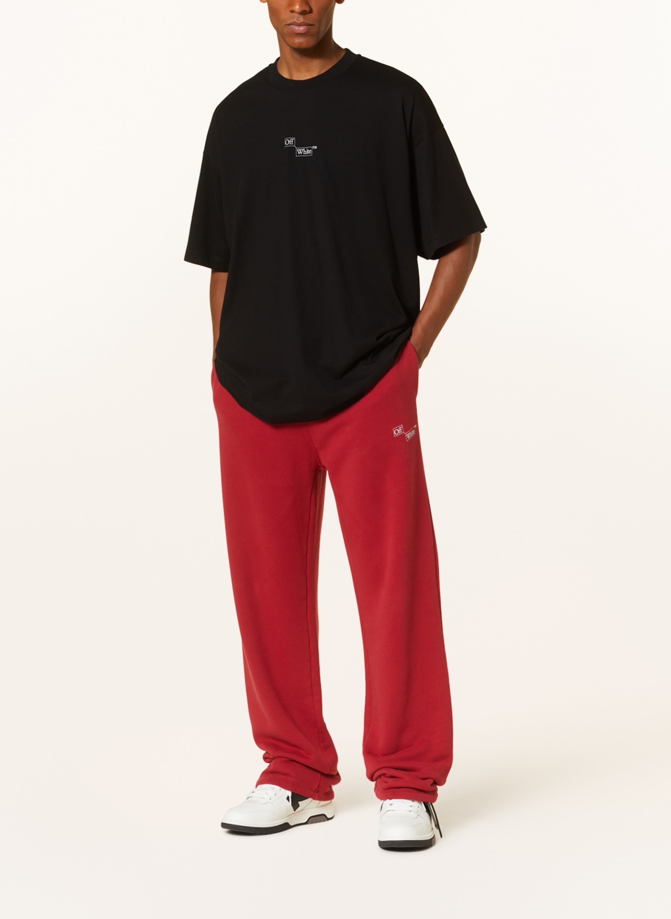 Off-White Pants in jogger style, Color: RED (Image 2)