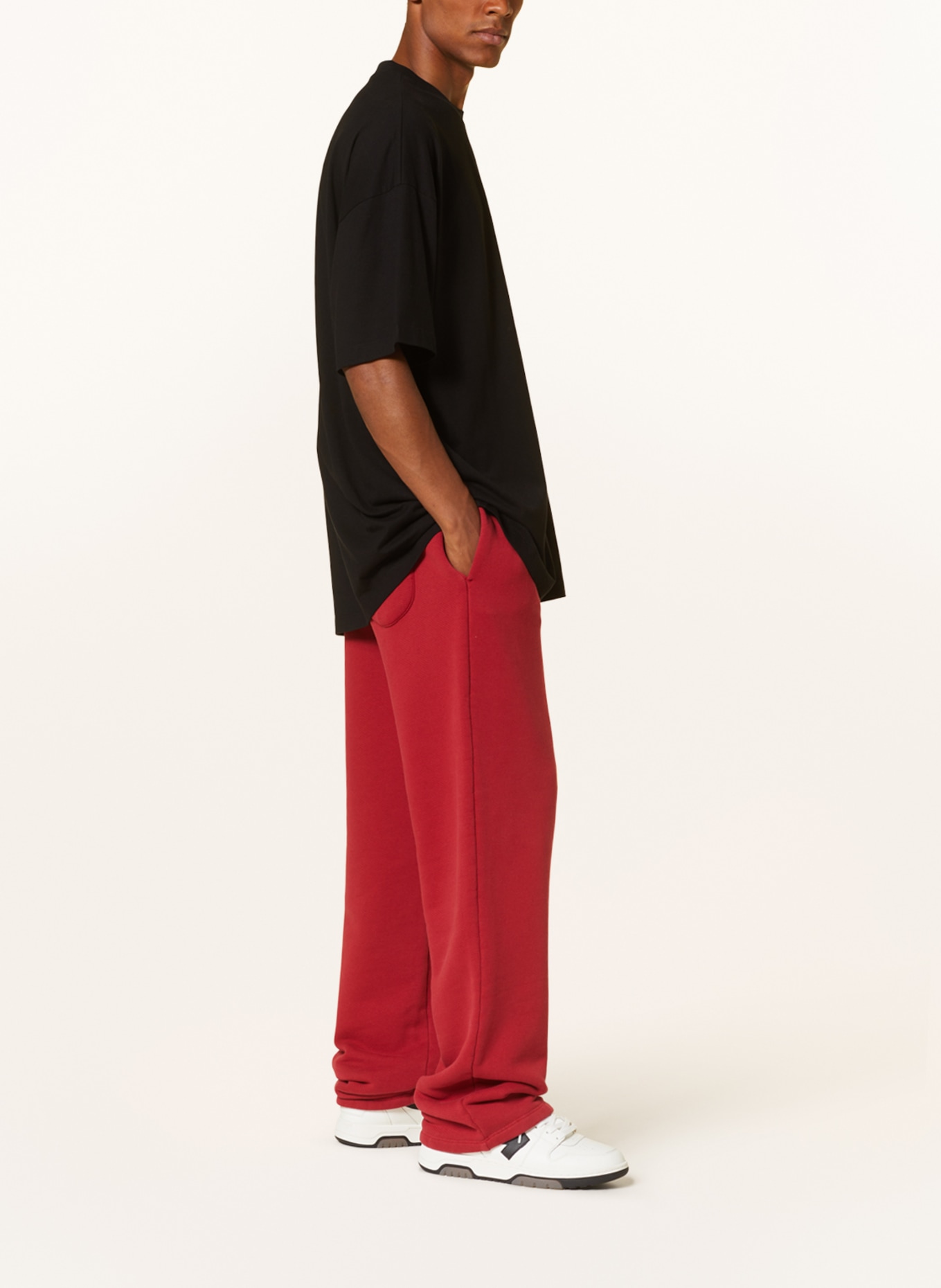 Off-White Pants in jogger style, Color: RED (Image 4)