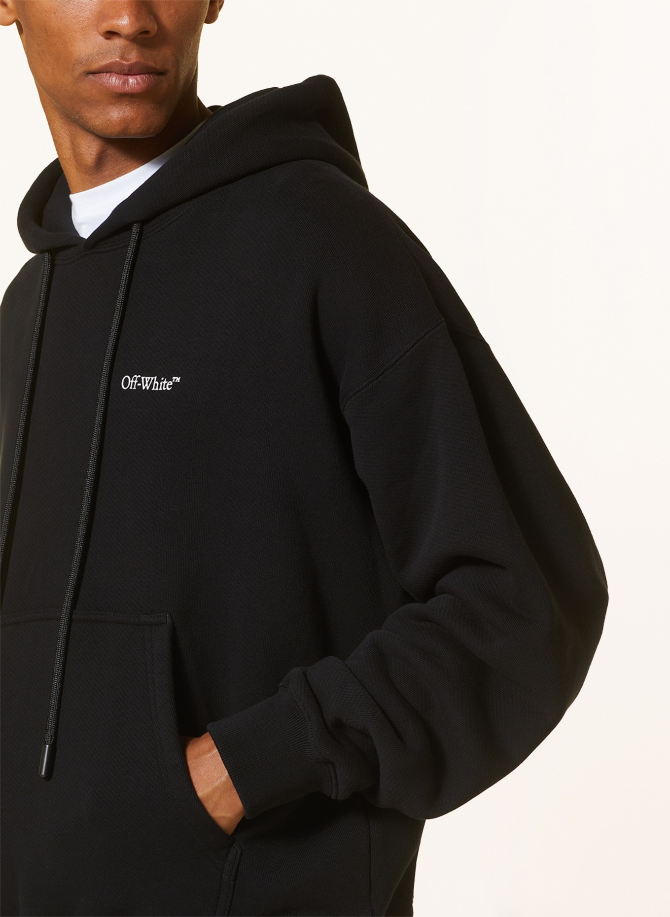 Off-White Hoodie, Color: BLACK (Image 5)