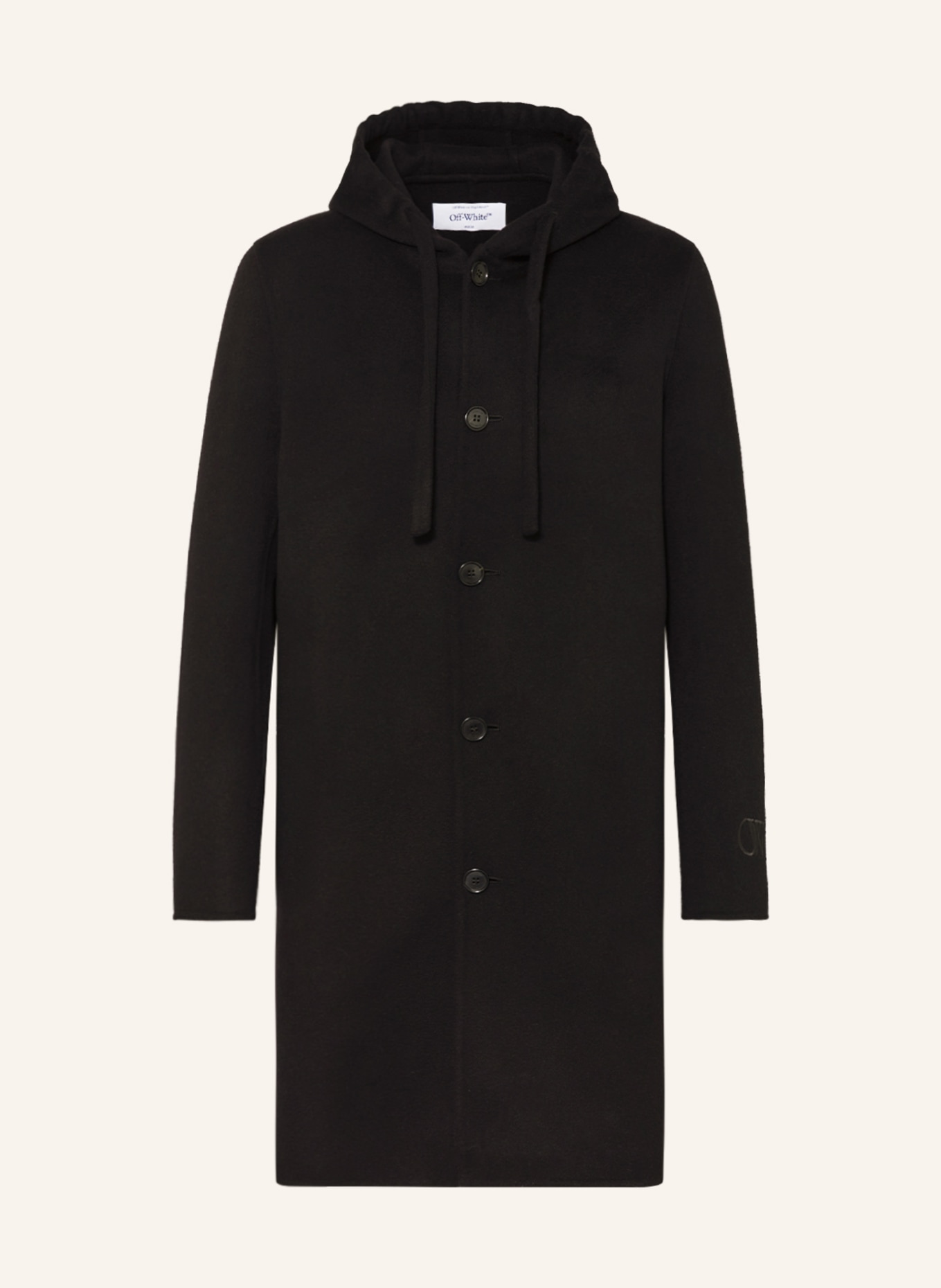 Off white on sale long wool coat