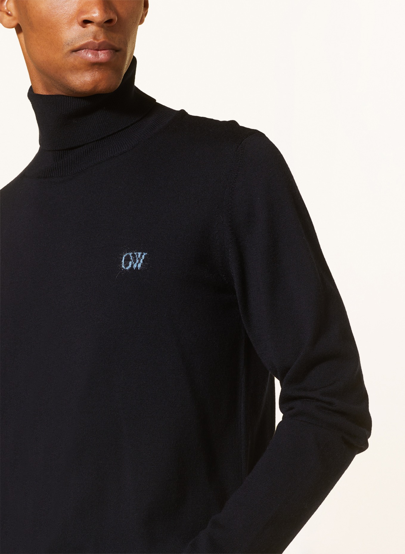 Off-White Turtleneck sweater, Color: DARK BLUE (Image 4)