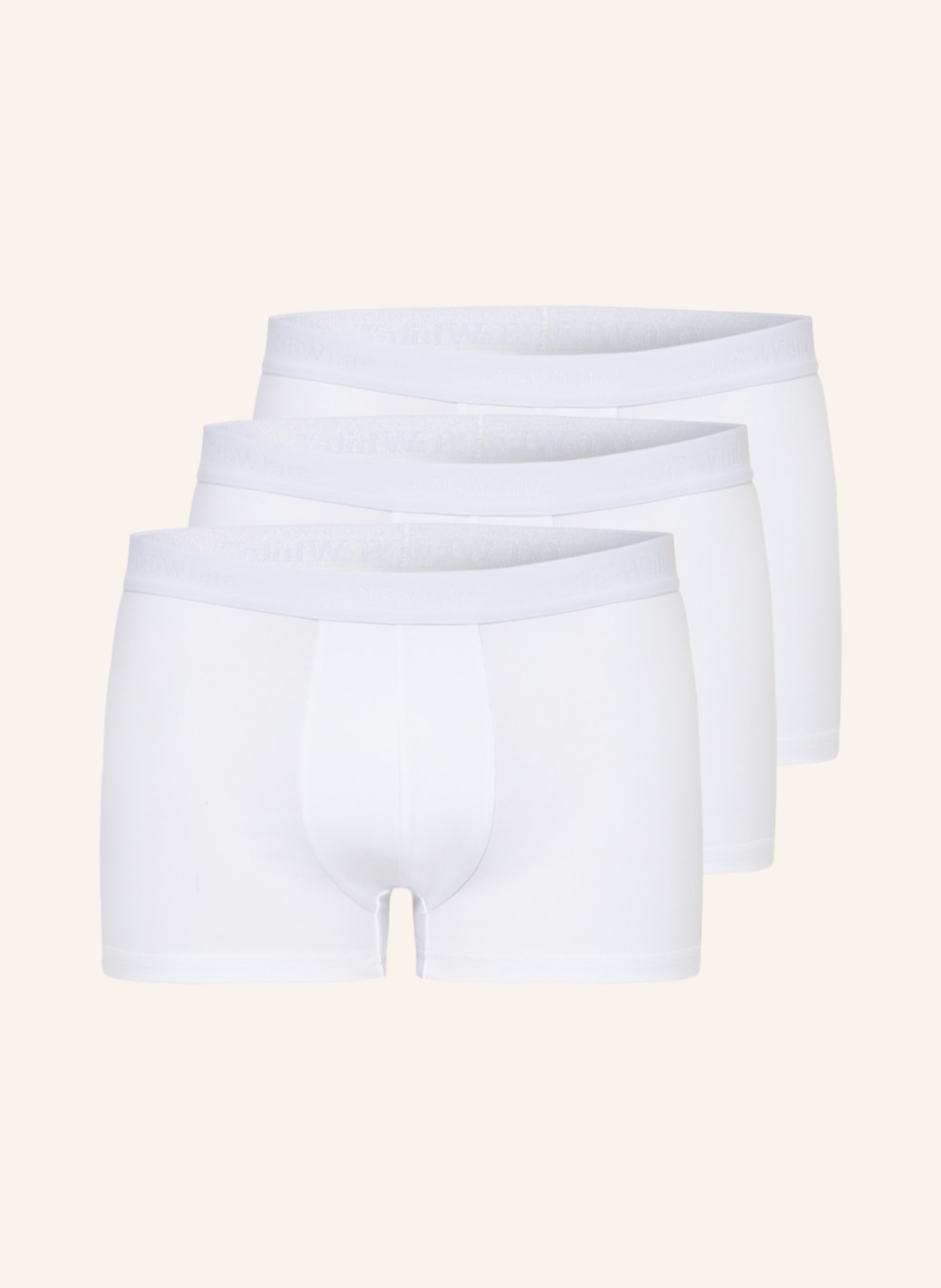Off-White 3er-Pack Boxershorts, Farbe: WEISS (Bild 1)