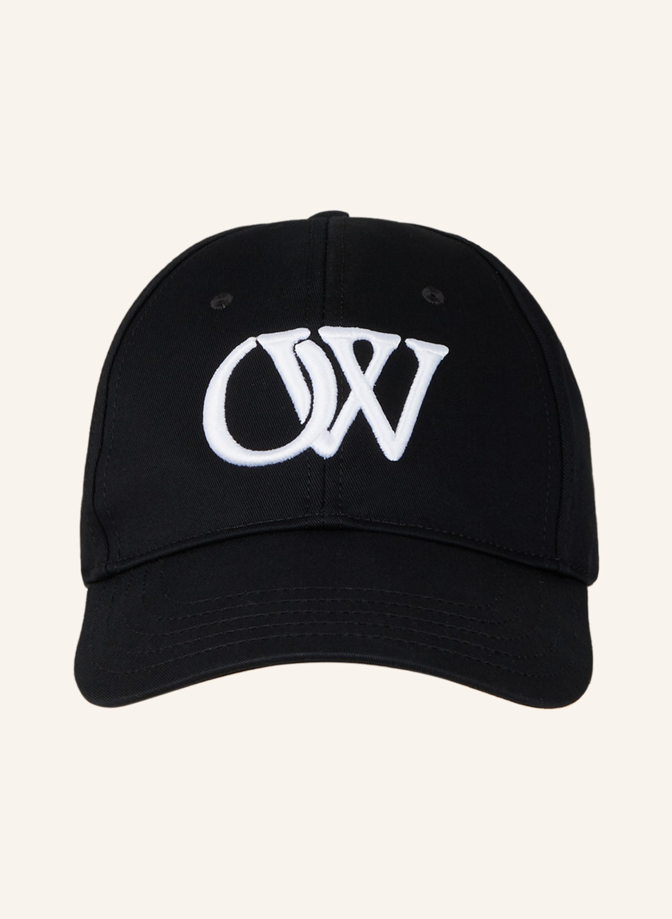 Off White Cap in black white