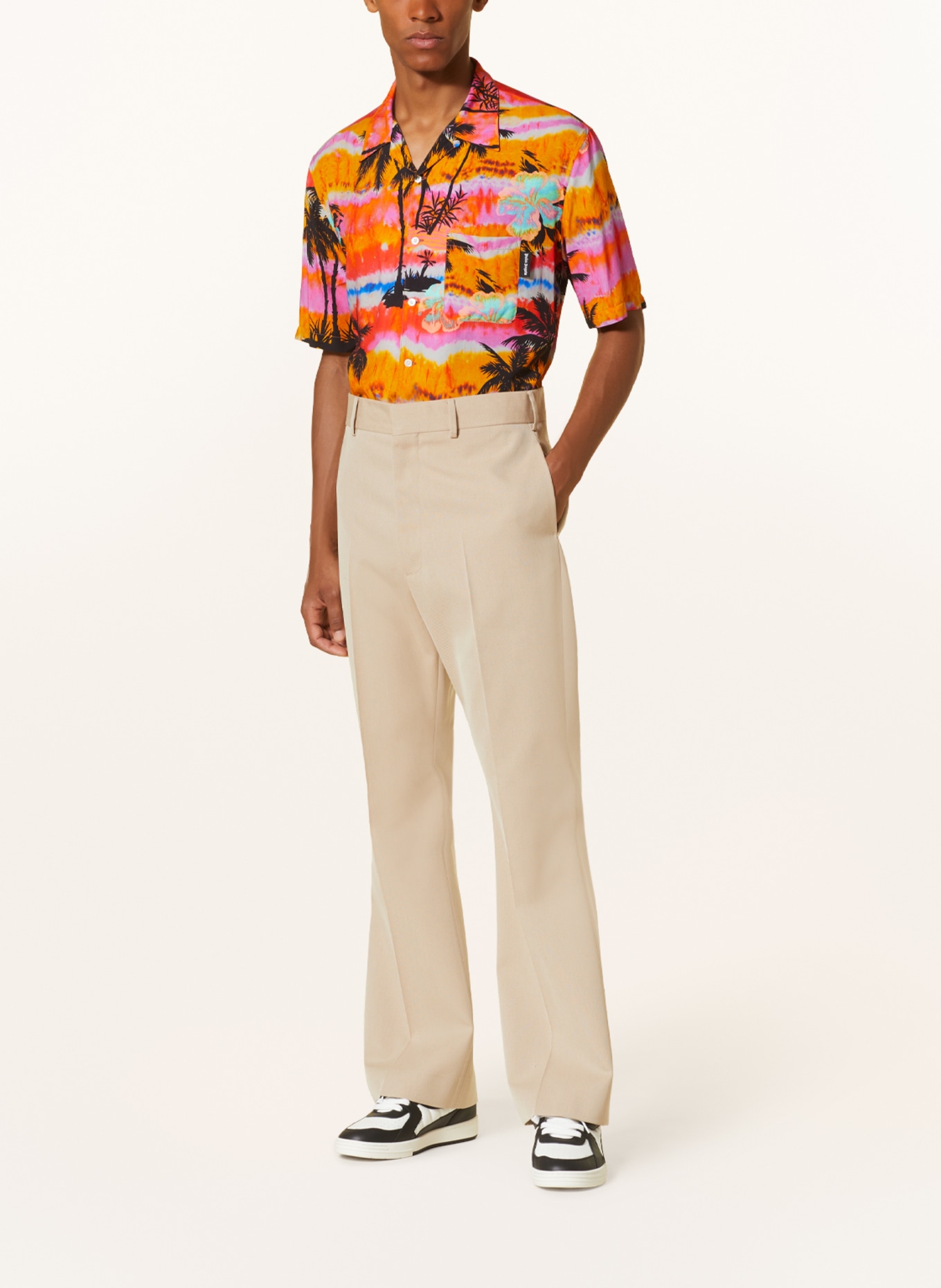 Palm Angels Spodnie garniturowe regular fit, Kolor: 6110 BEIGE BLACK (Obrazek 3)