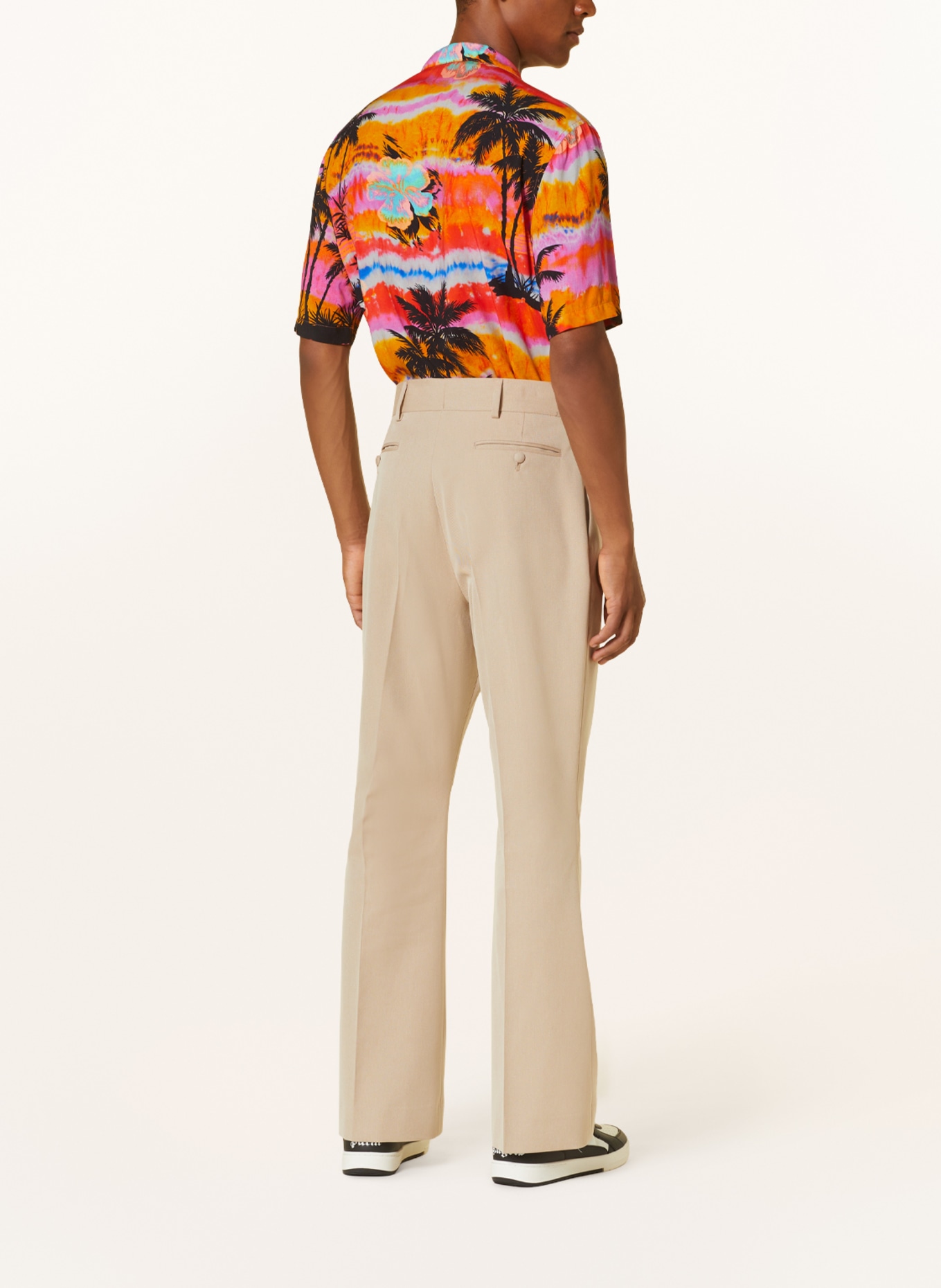 Palm Angels Oblekové kalhoty Regular Fit, Barva: 6110 BEIGE BLACK (Obrázek 4)
