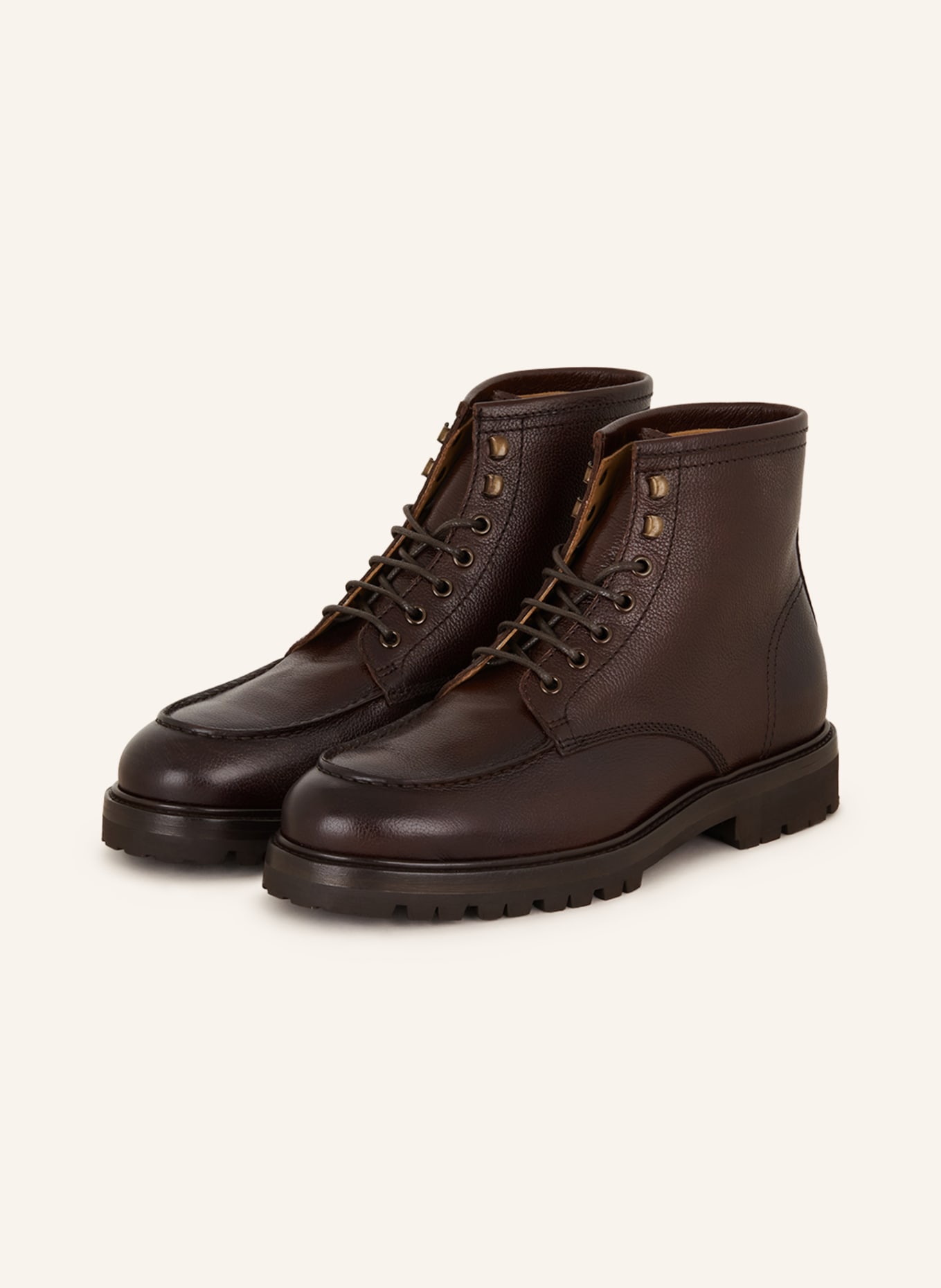 BRUNELLO CUCINELLI Lace-up boots, Color: DARK BROWN (Image 1)