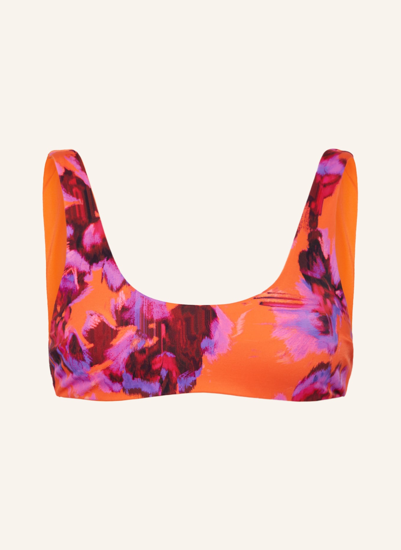 COS Reversible bralette bikini top, Color: ORANGE/ PURPLE/ DARK RED (Image 1)