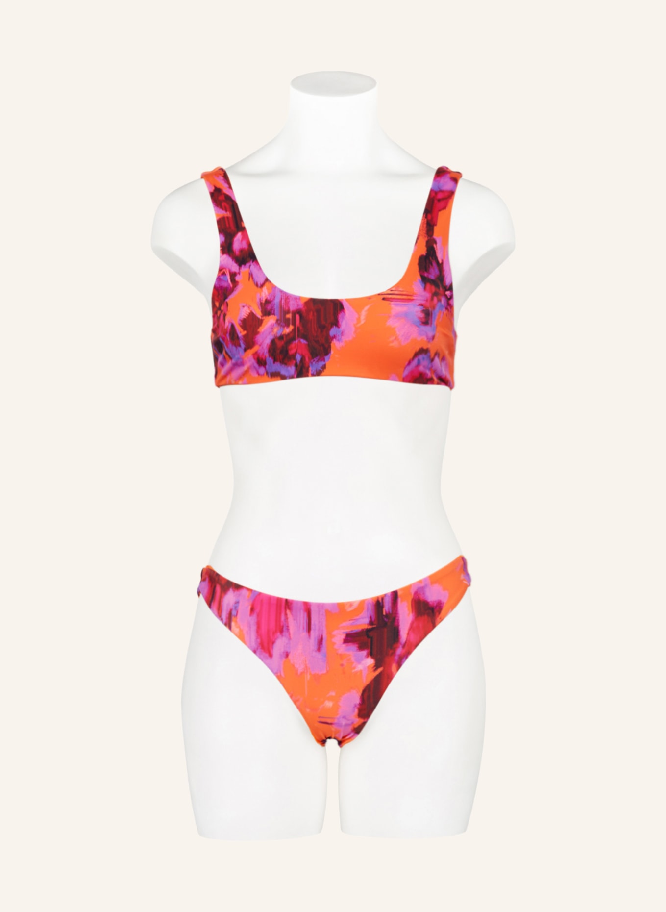 COS Reversible bralette bikini top, Color: ORANGE/ PURPLE/ DARK RED (Image 2)