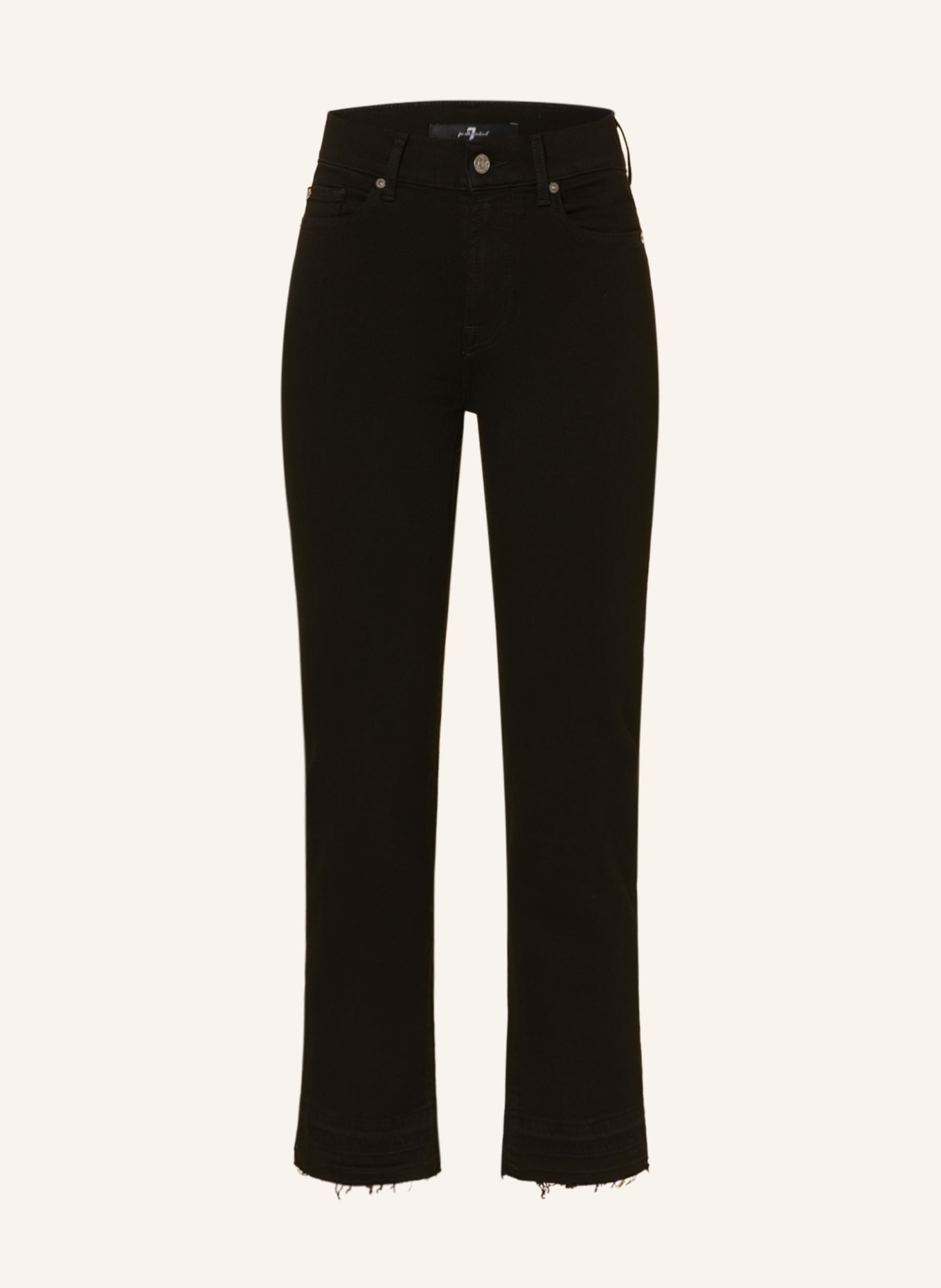 7 for all mankind 7/8 Jeans THE STRAIGHT CROP, Color: NN BLACK (Image 1)
