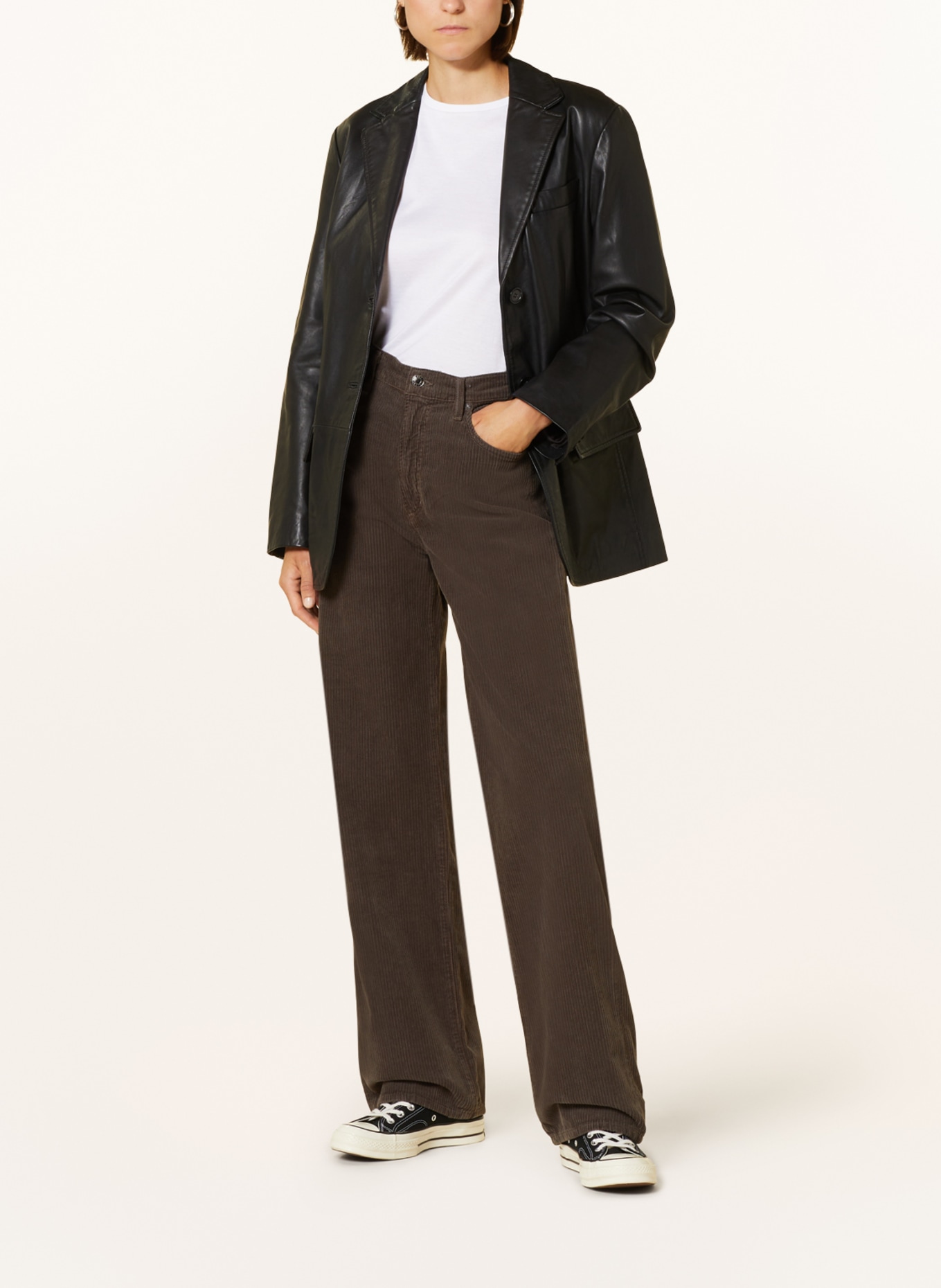 AGOLDE Corduroy trousers HARPER, Color: GREEN (Image 2)