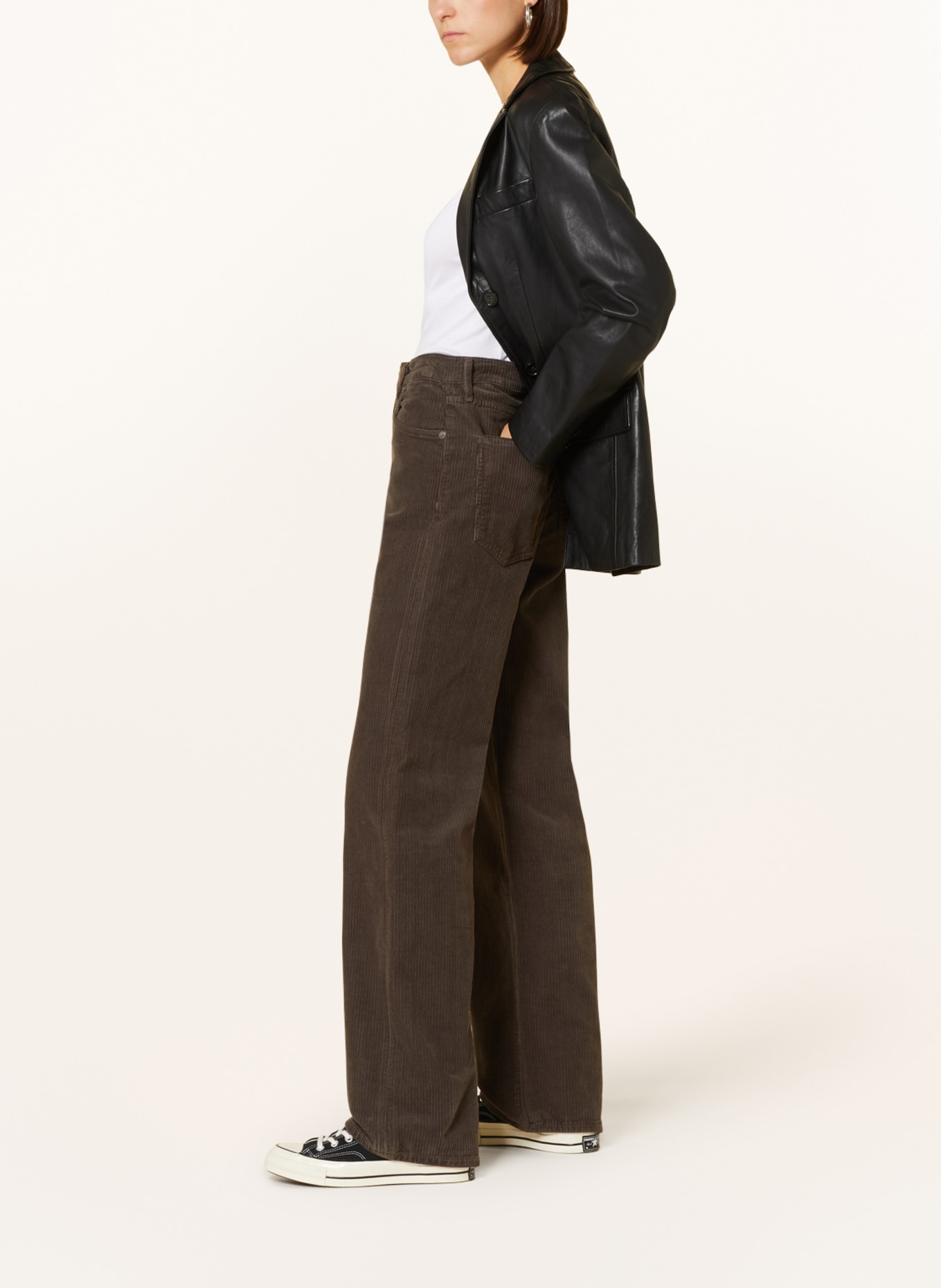 AGOLDE Spodnie sztruksowe HARPER, Kolor: ZIELONY (Obrazek 4)