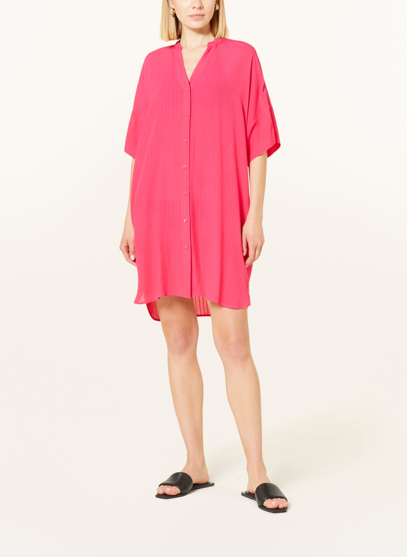 Lidea Beach dress INTENSE EMOTION with broderie anglaise, Color: PINK (Image 2)