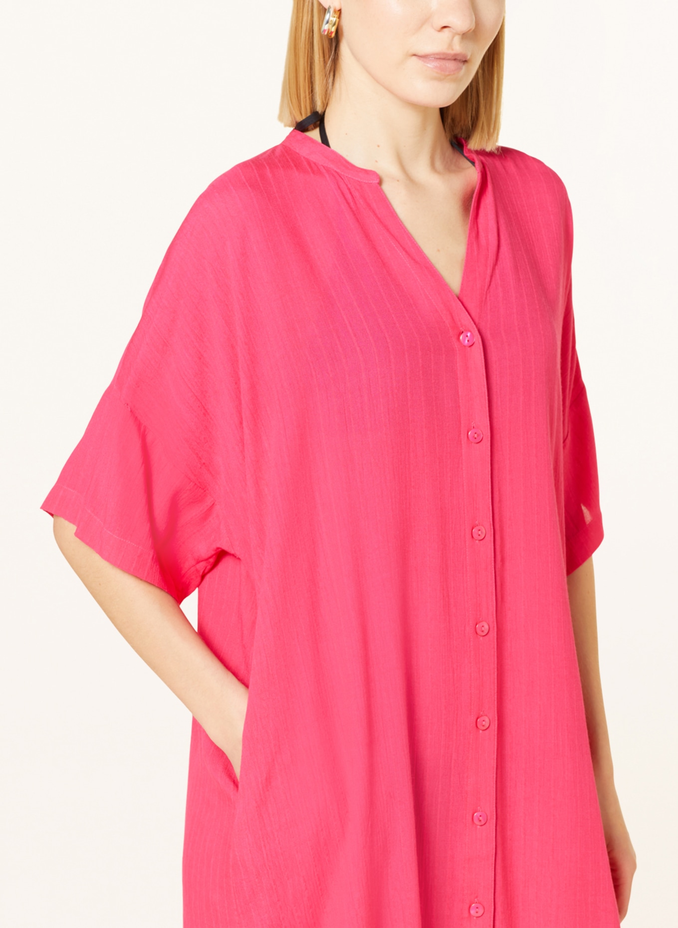 Lidea Beach dress INTENSE EMOTION with broderie anglaise, Color: PINK (Image 4)
